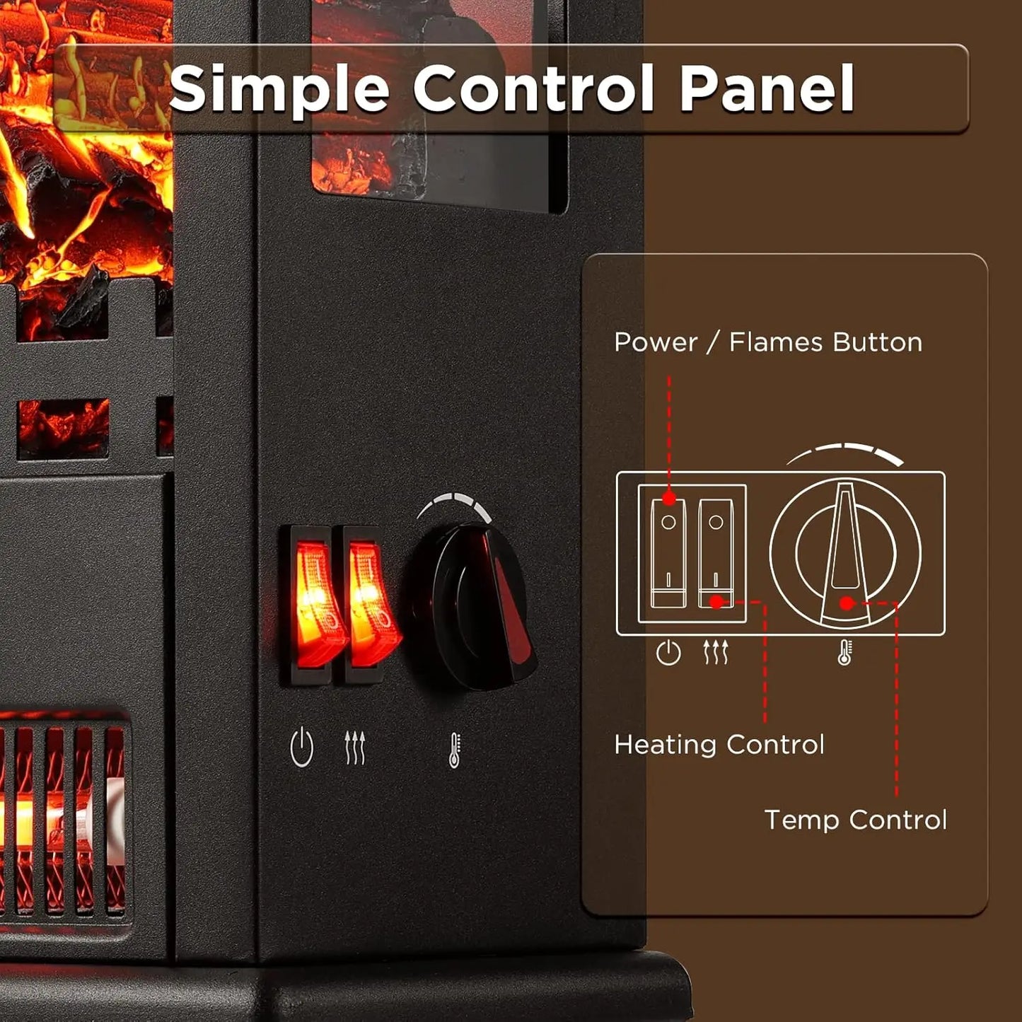 Infrared Electric Fireplace Stove