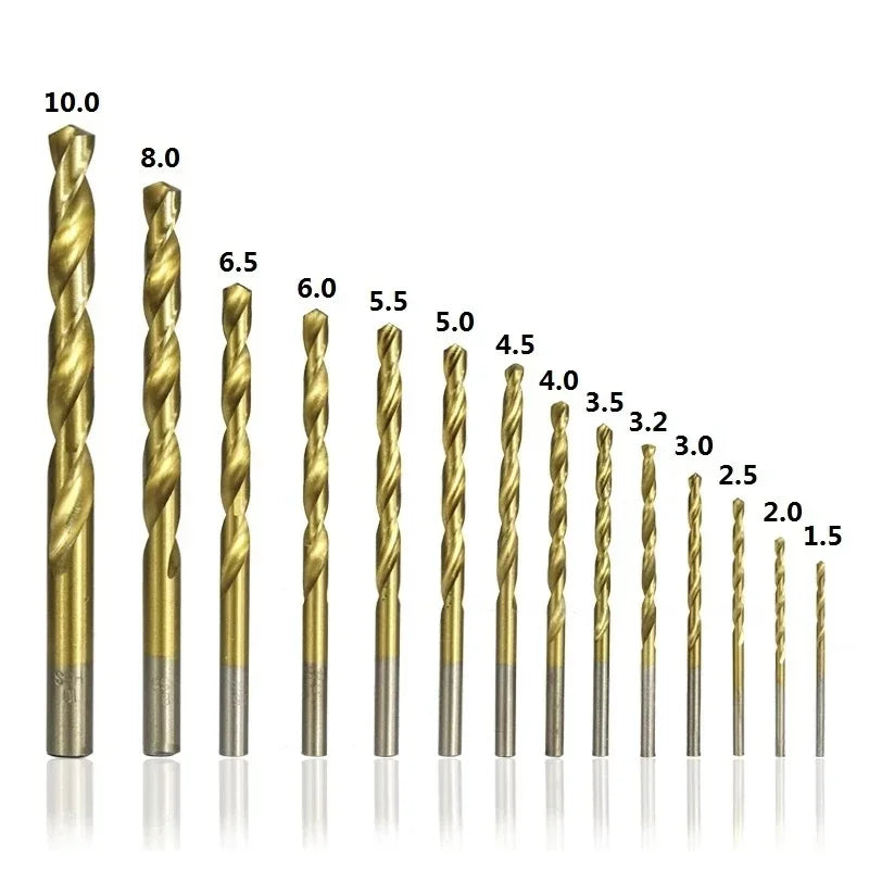 99Pcs HSS High Speed Steel Metric Drill Bit Set