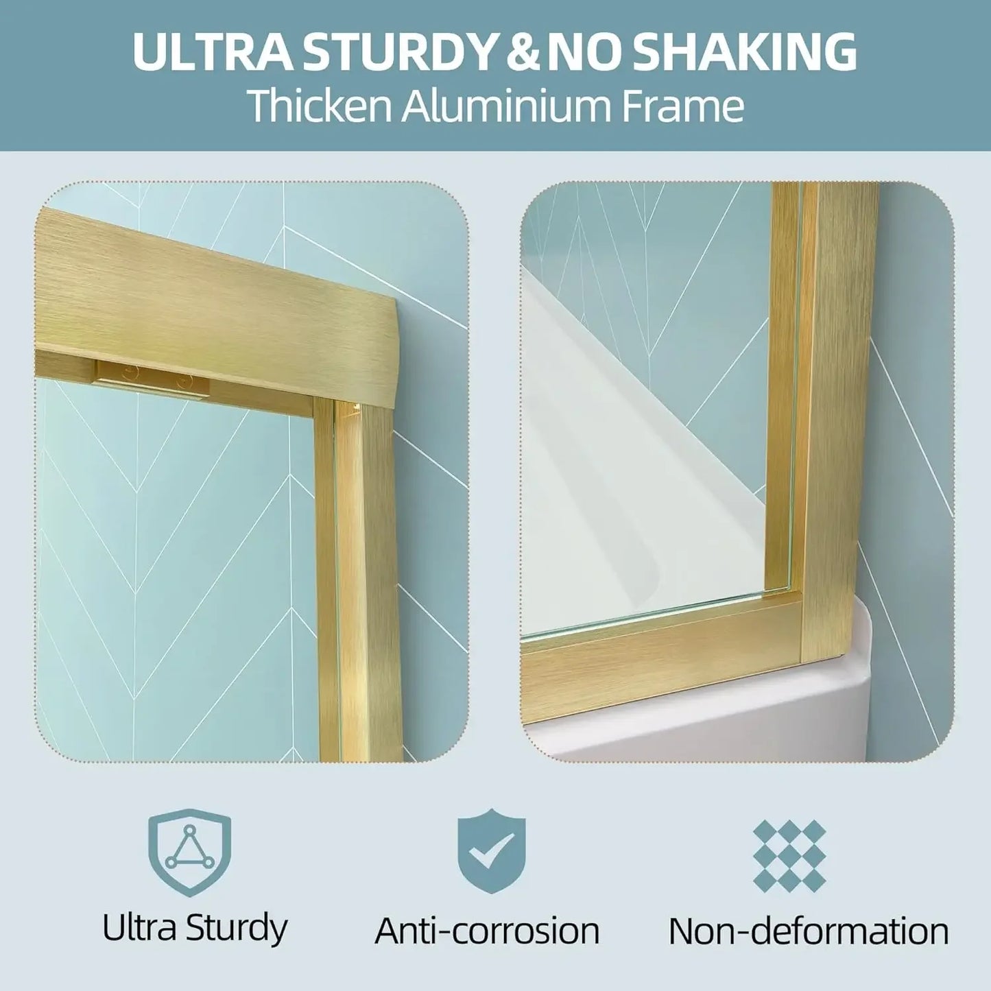 Shower Door Double Sliding 56-60 in. W x 72 in. H