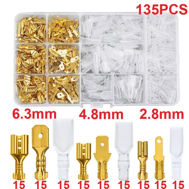 Assorted Electrical Wire Terminals and Crimp tool
