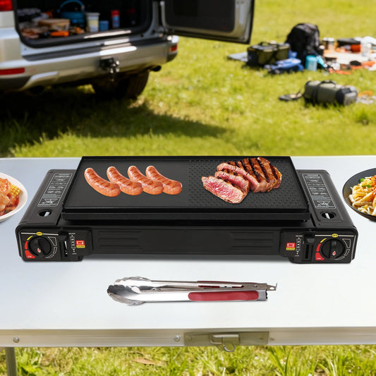 2.5KW Auto Ignition Butane/LPG Gas Stove w/Baking Tray