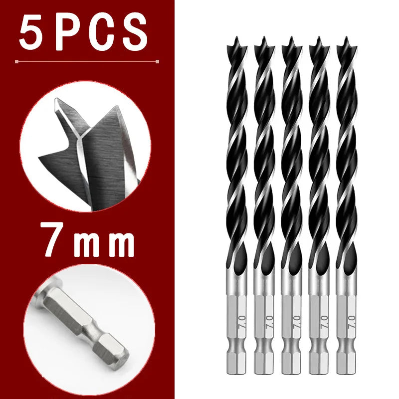 Three Pointed Woodworking Drill Bit Set