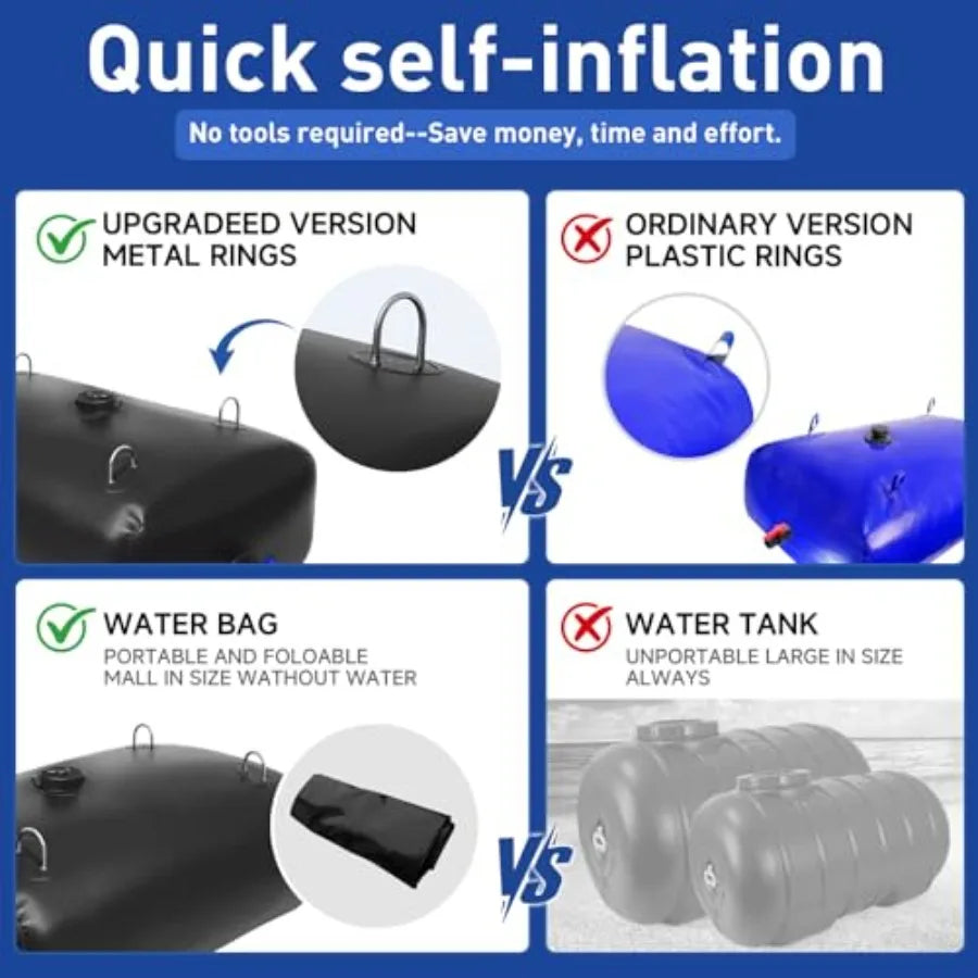 400 L/105 Gal foldable portable water storage bladder tank