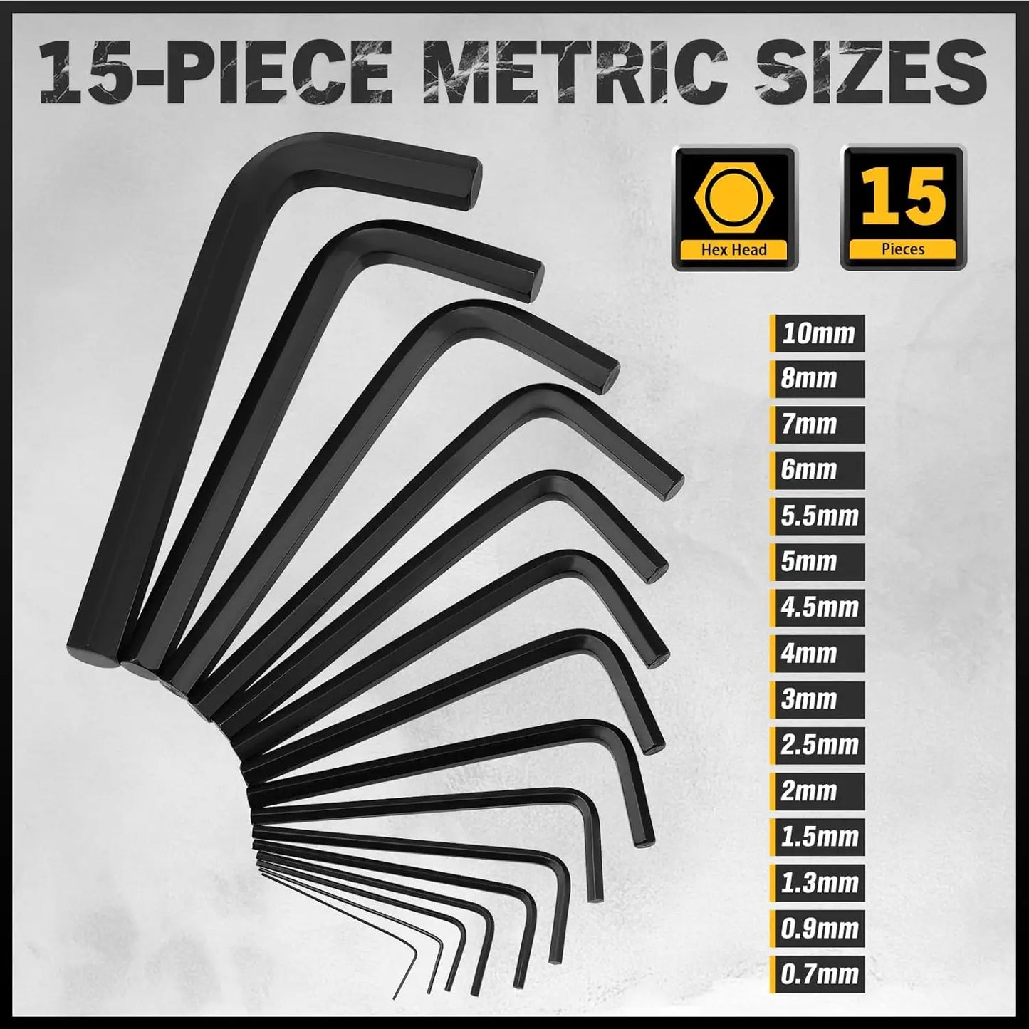 31-Piece Hex Key Set  SAE and Metric, Torque Handle