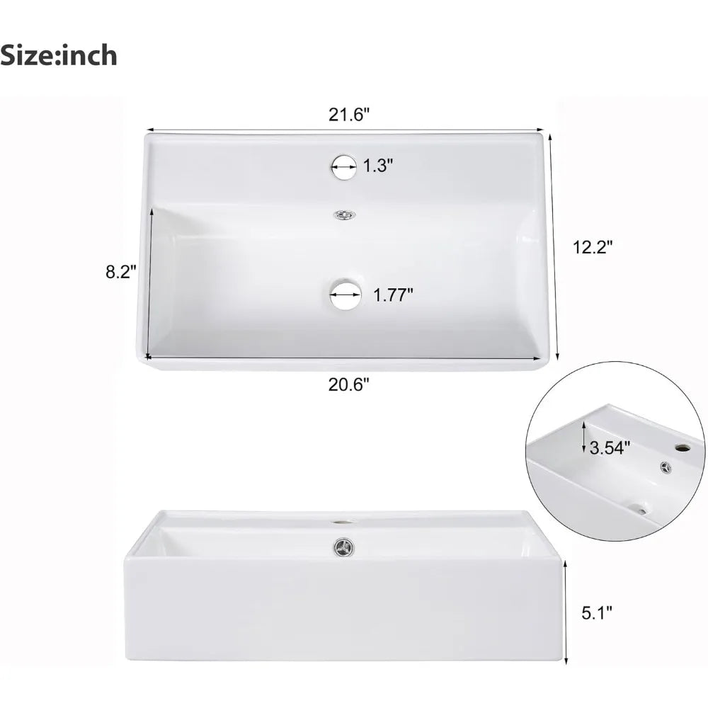 20" White Bathroom Vanity