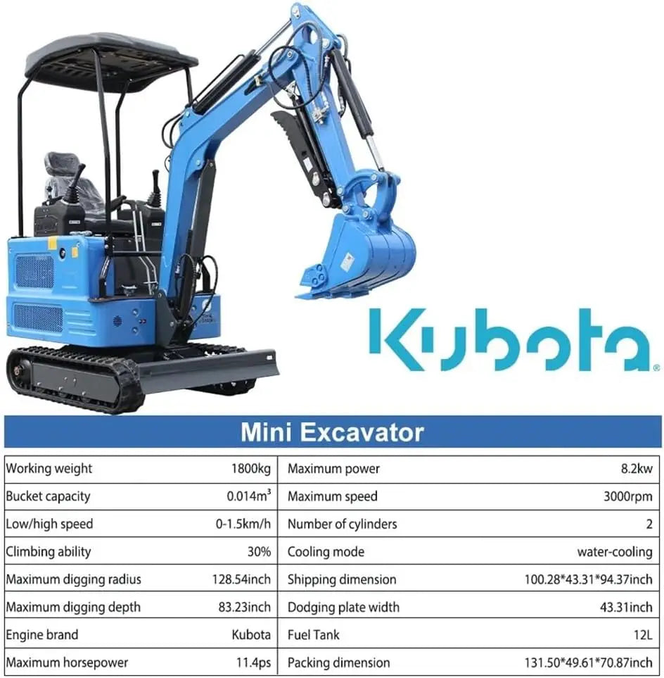 2 Ton Mini Excavator 12HP  Diesel