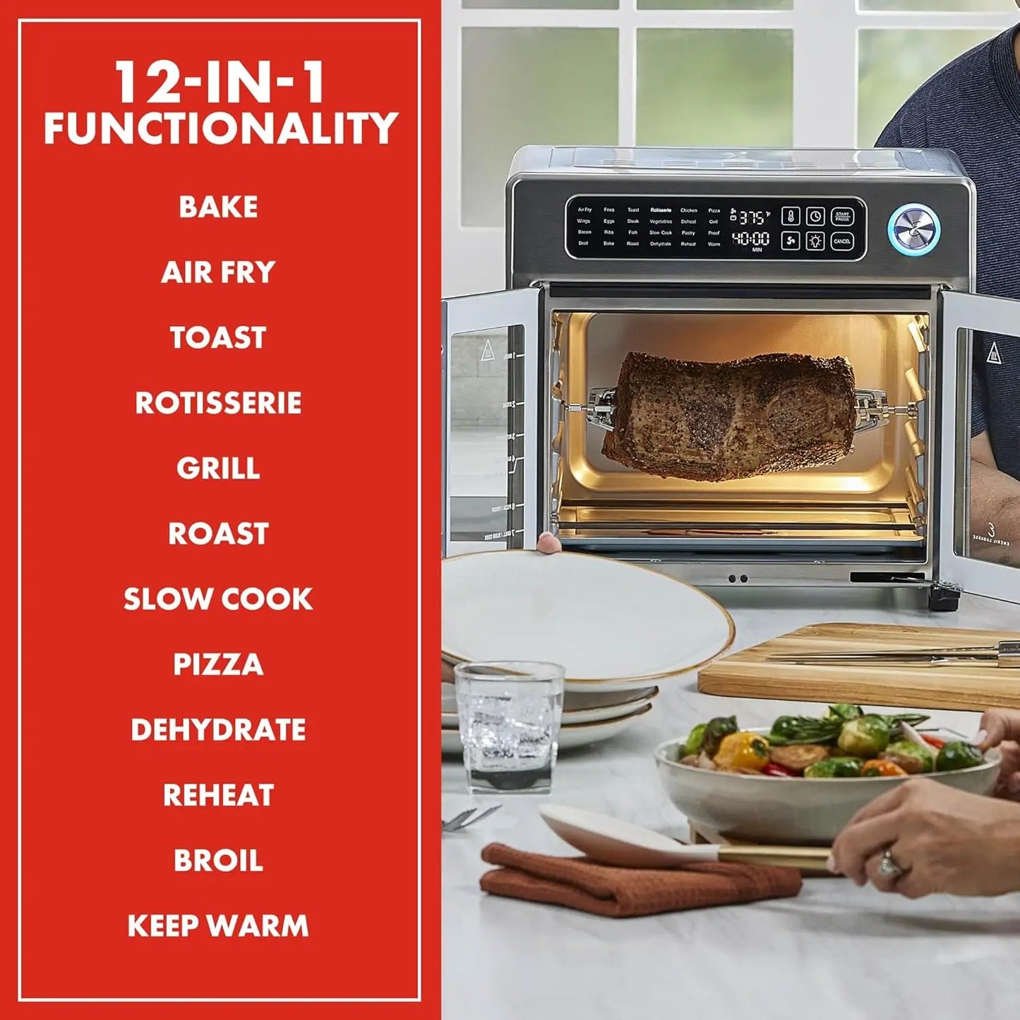 French Door Air Fryer Toaster Oven Combo