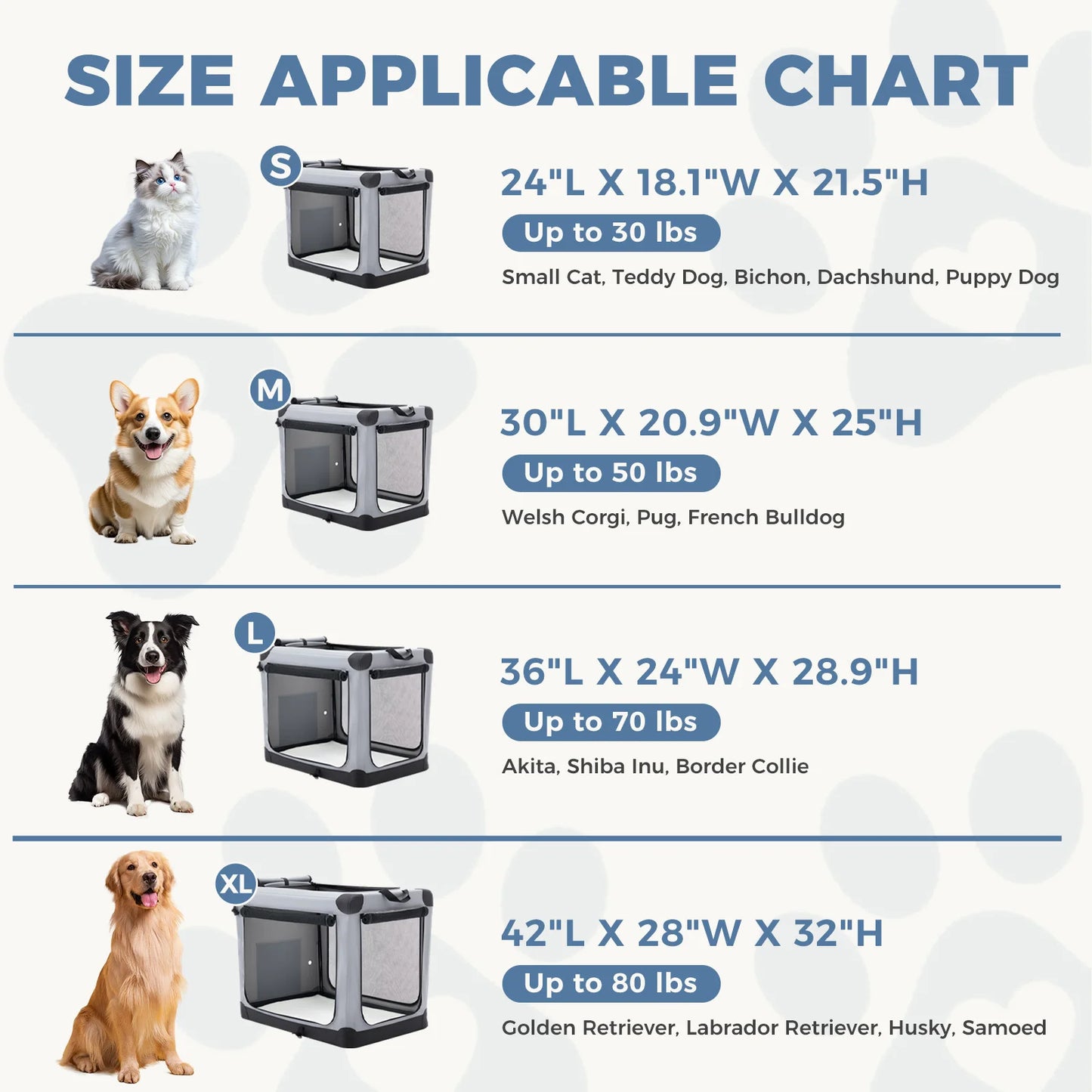 Oxford Fabric Foldable Soft Dog Crate
