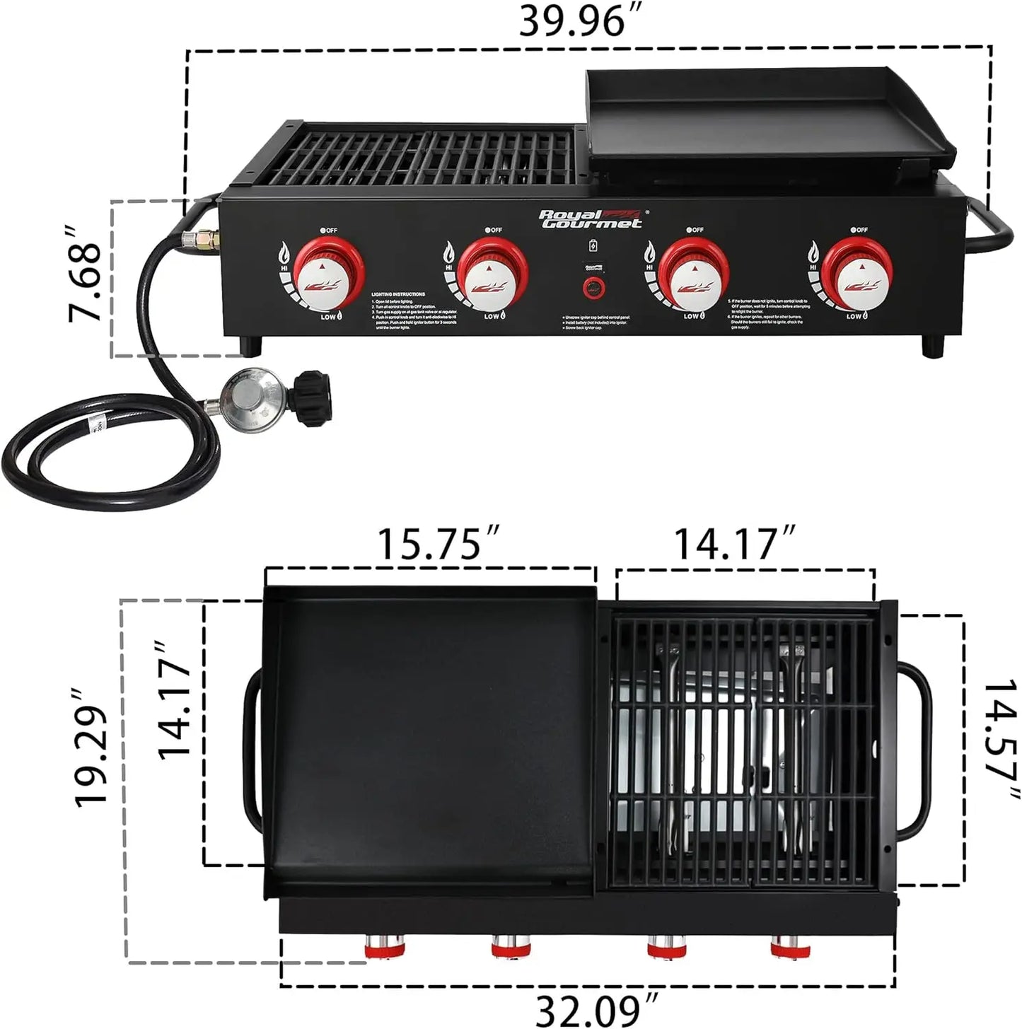4 - Burner Tailgater Grill and Griddle