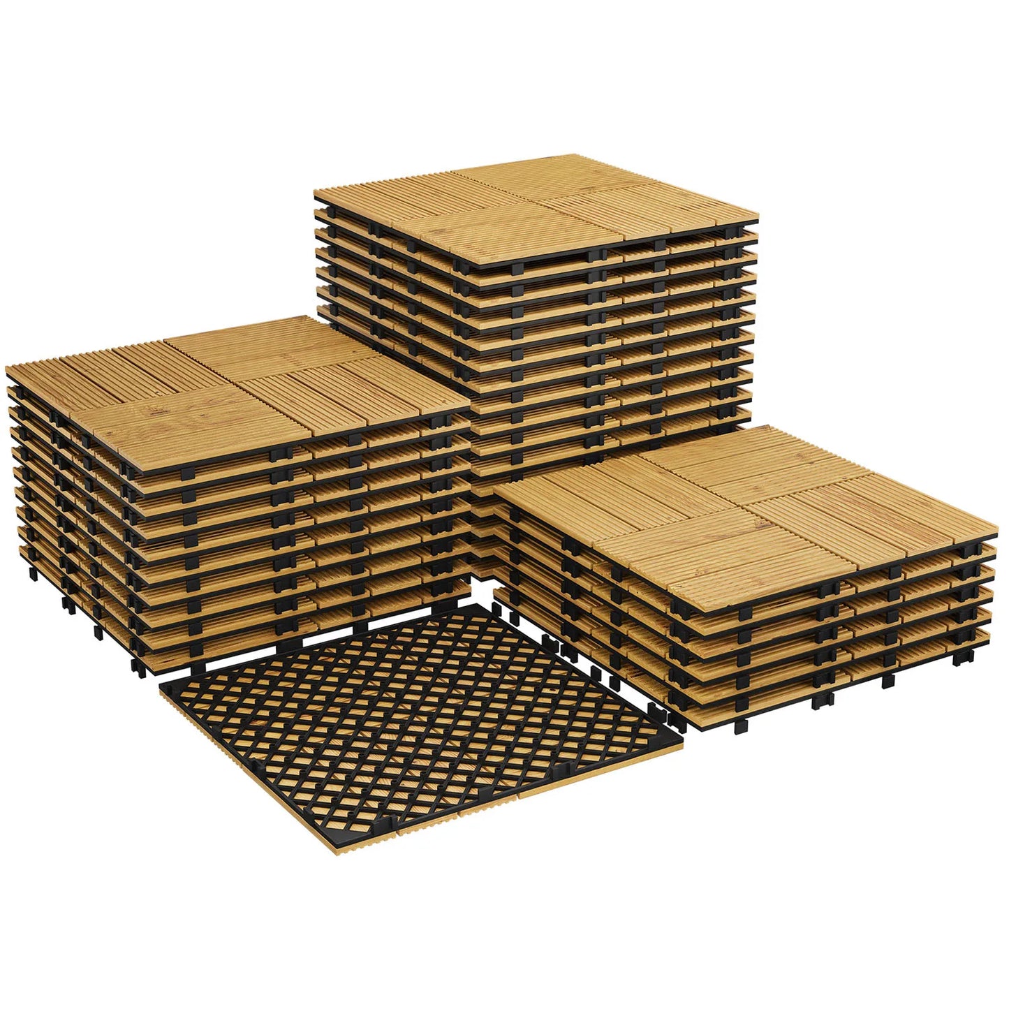 Acacia Wood  Deck Tiles for Patio , 12"x12"