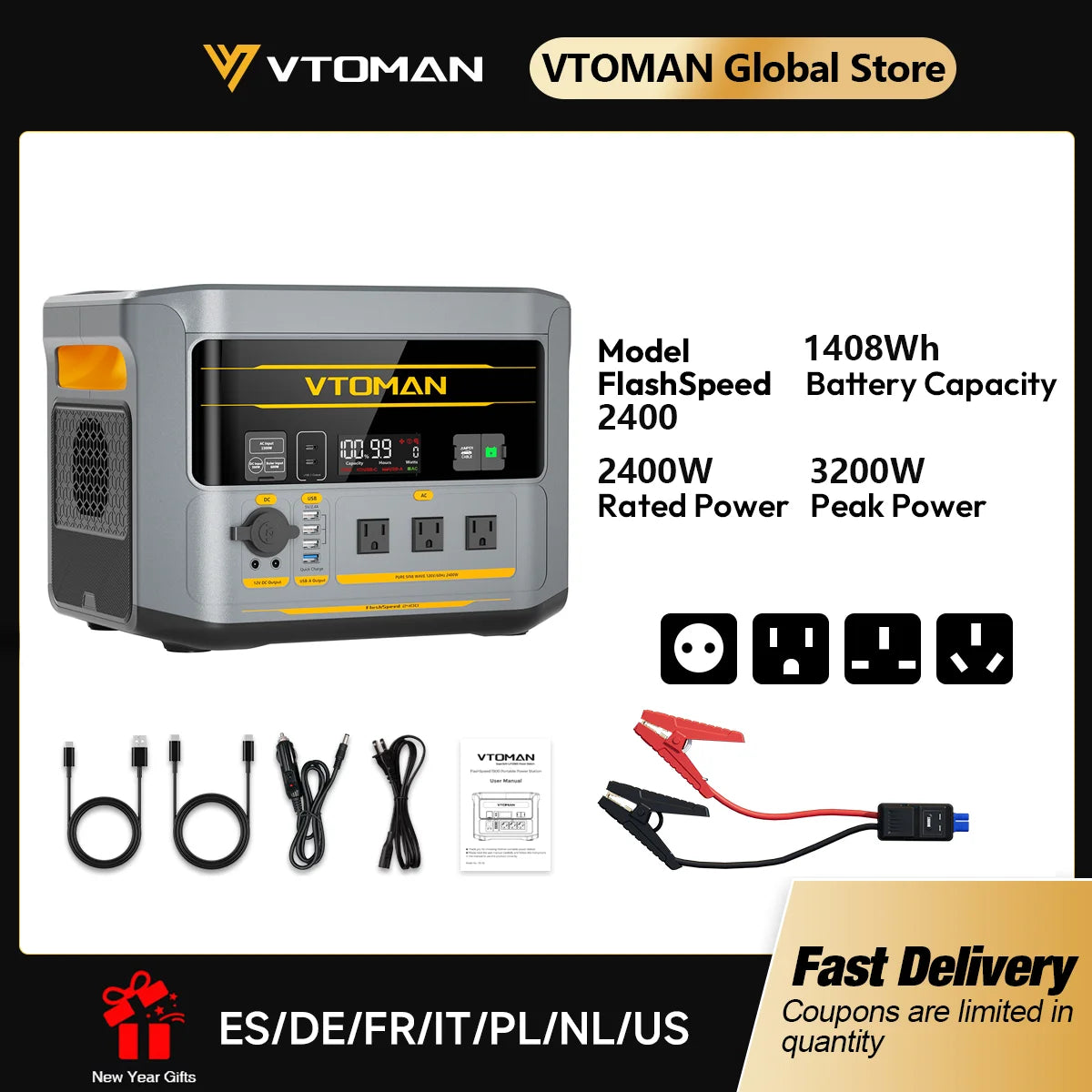 Portable Power Station 2400W  UPS