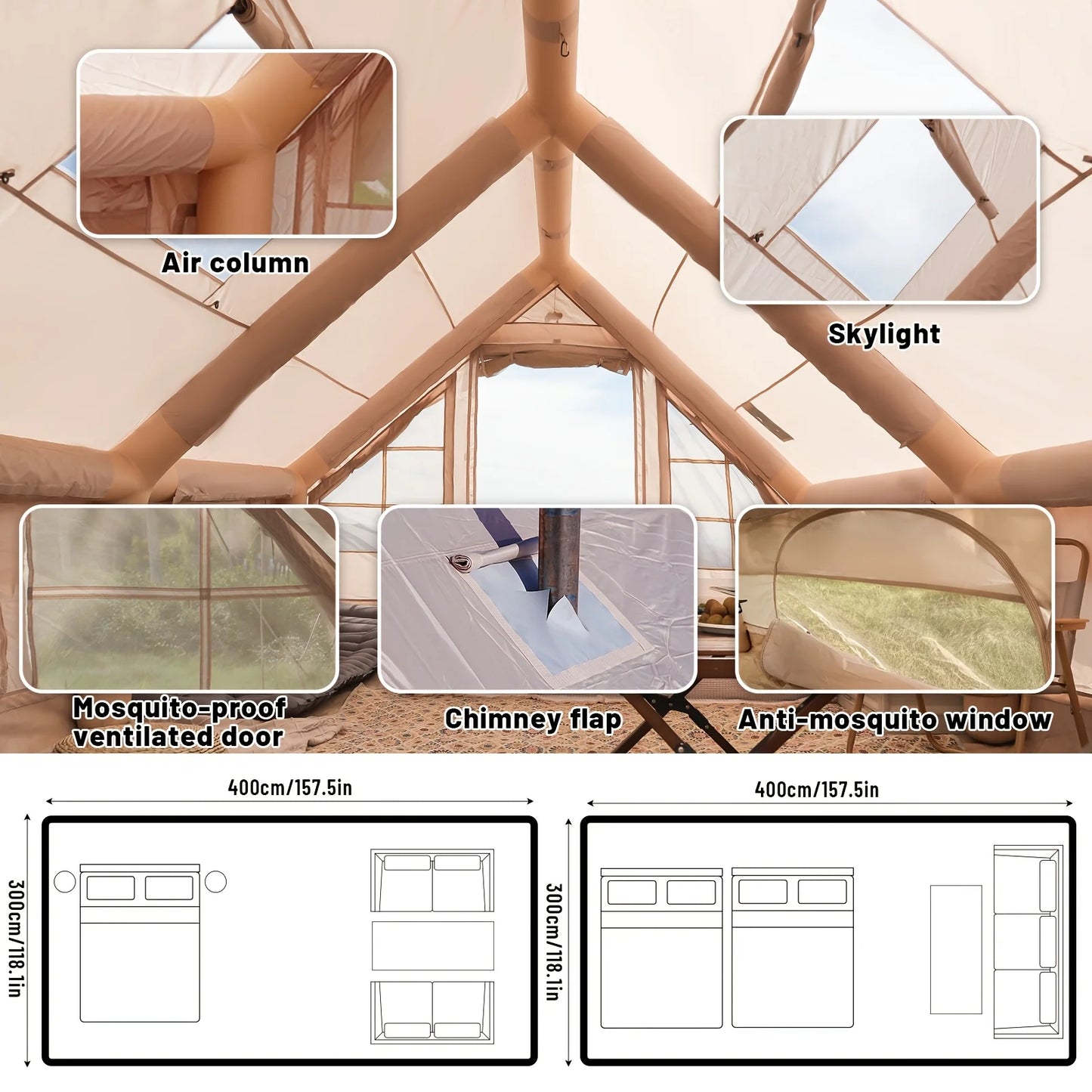 Large Inflatable Camping Tent