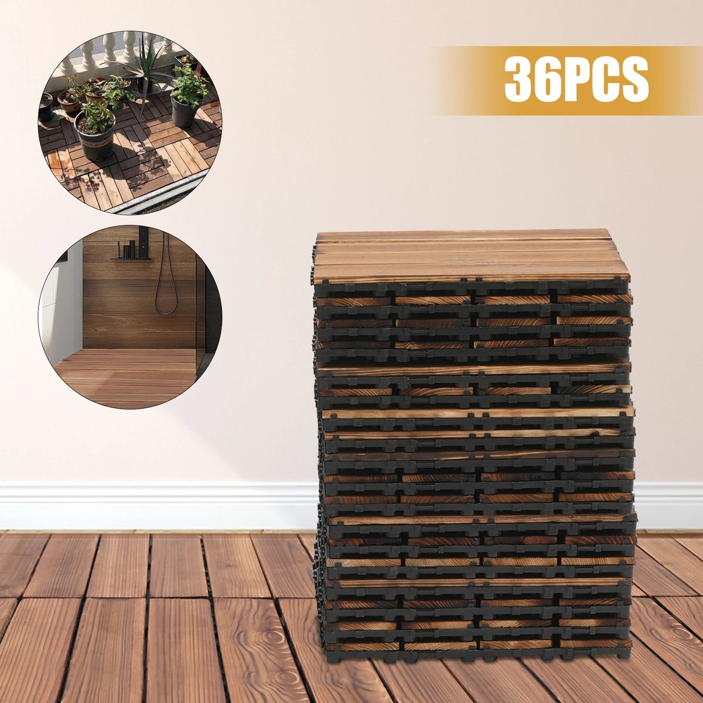 Wooden Balcony Patio Tiles