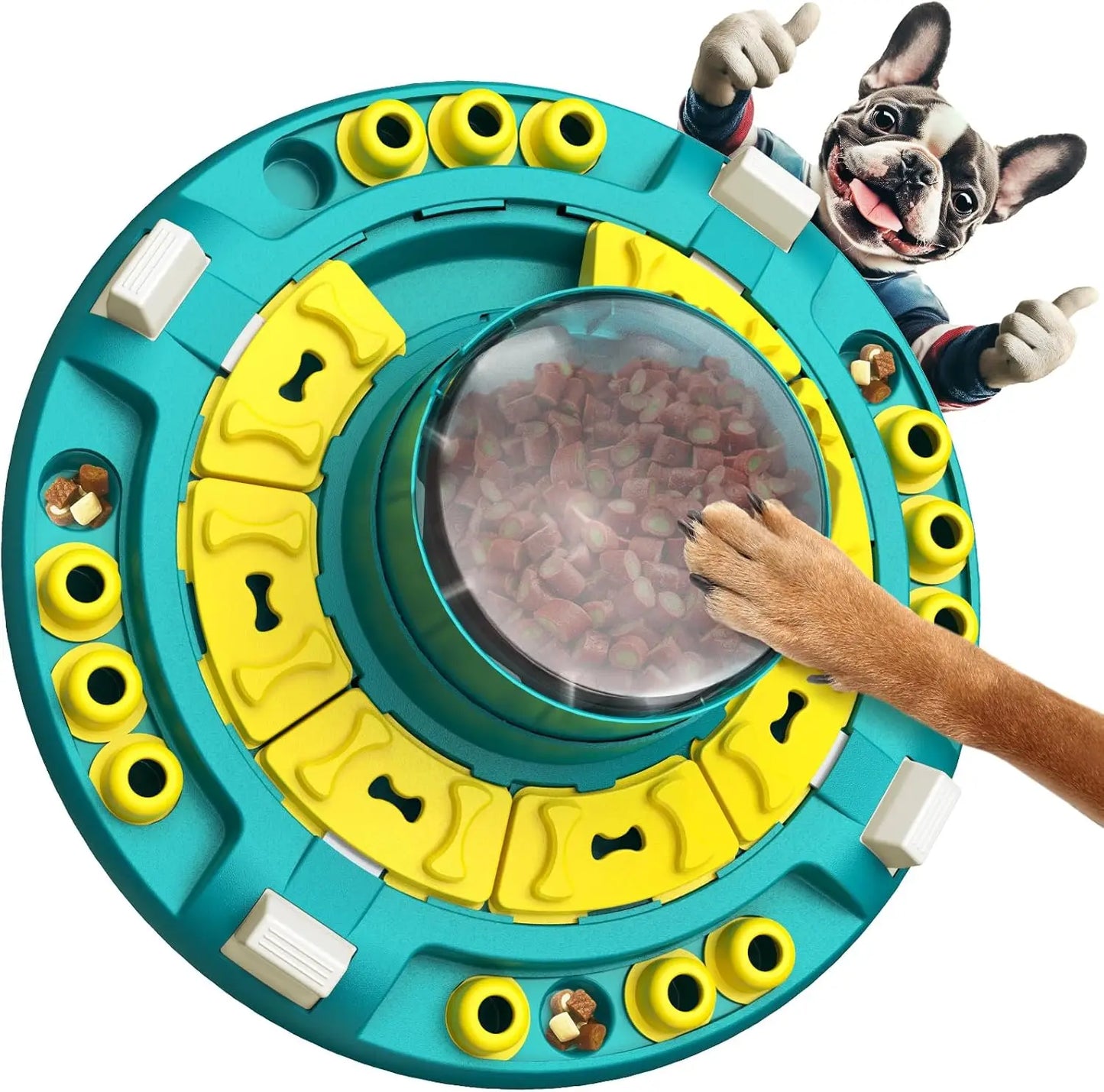 Dog Puzzle Toy,  Treat Dispenser, Slow Feeder