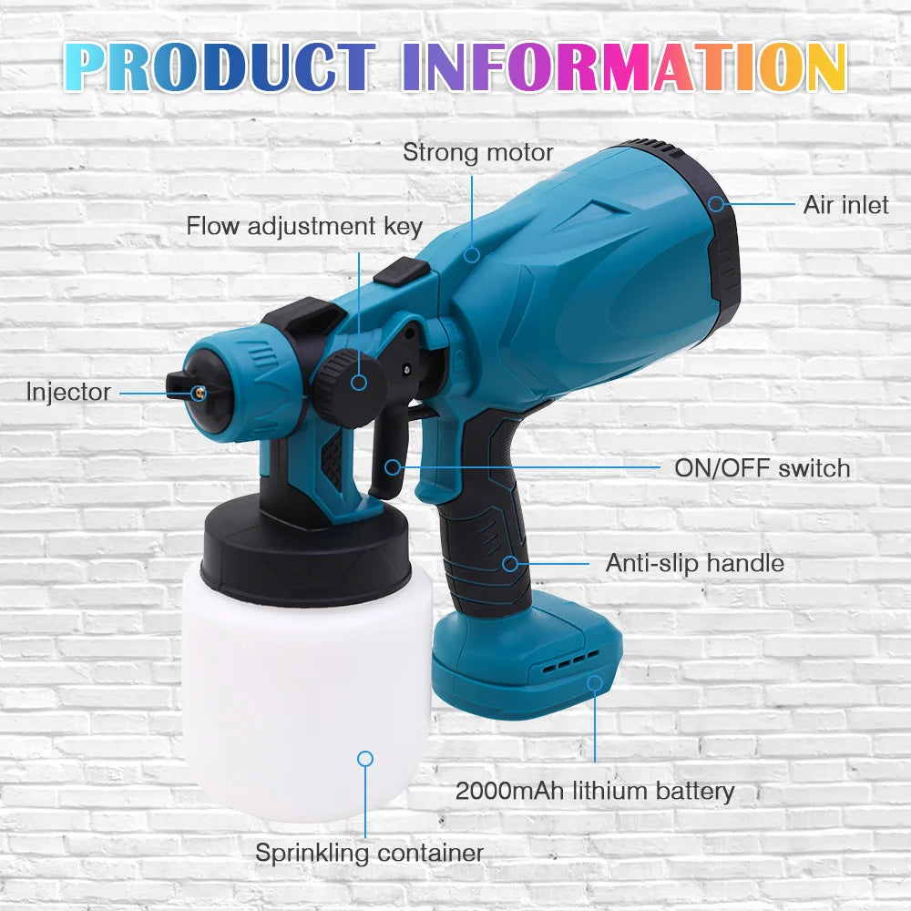 HVLP Paint Sprayer Cordless w/21V Battery