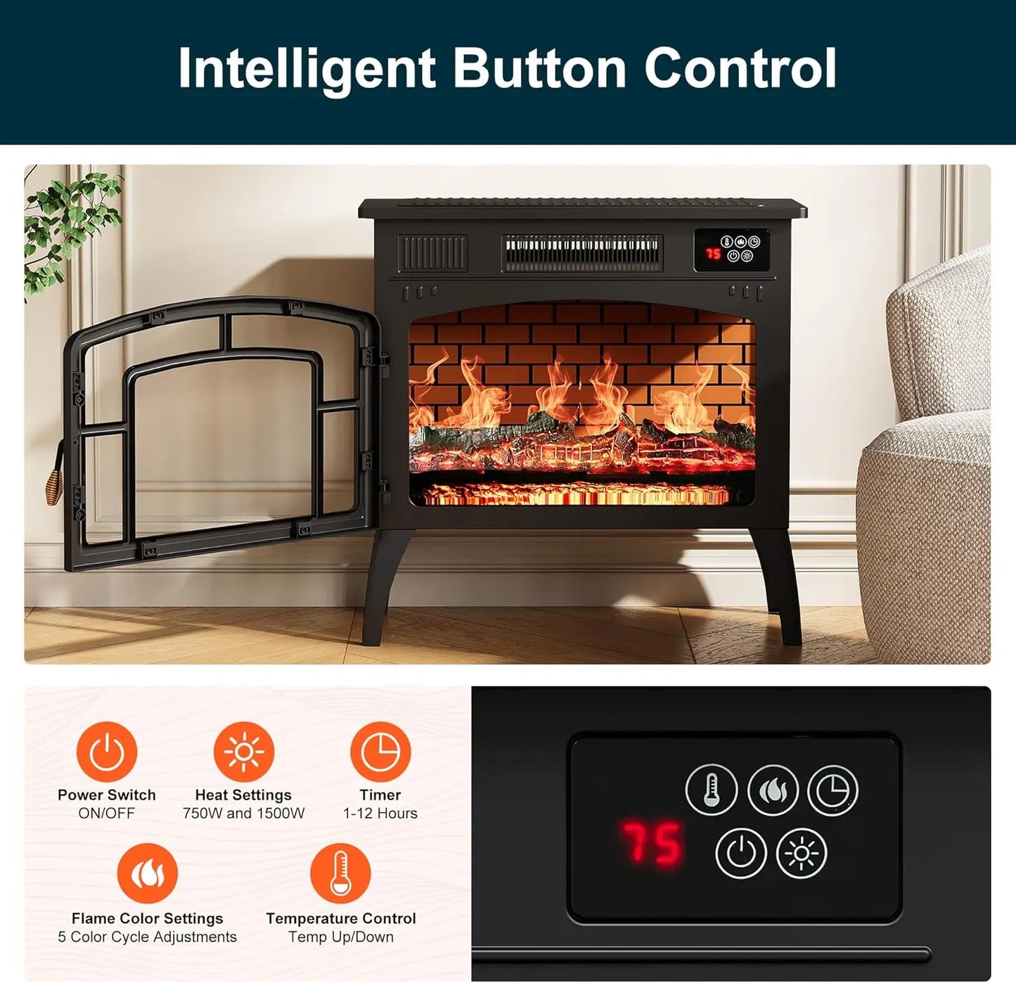 Electric Fireplace Heater
