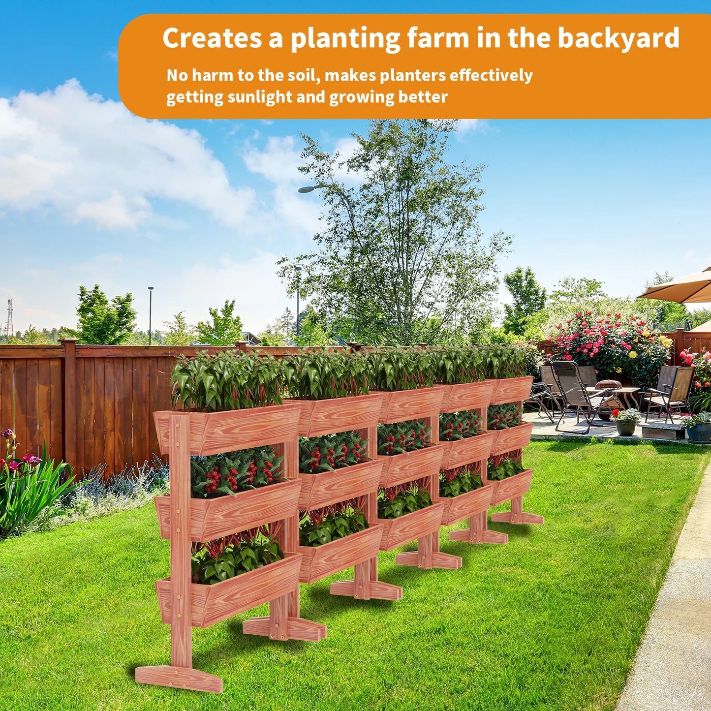 3-Tier Vertical Raised Planter Box
