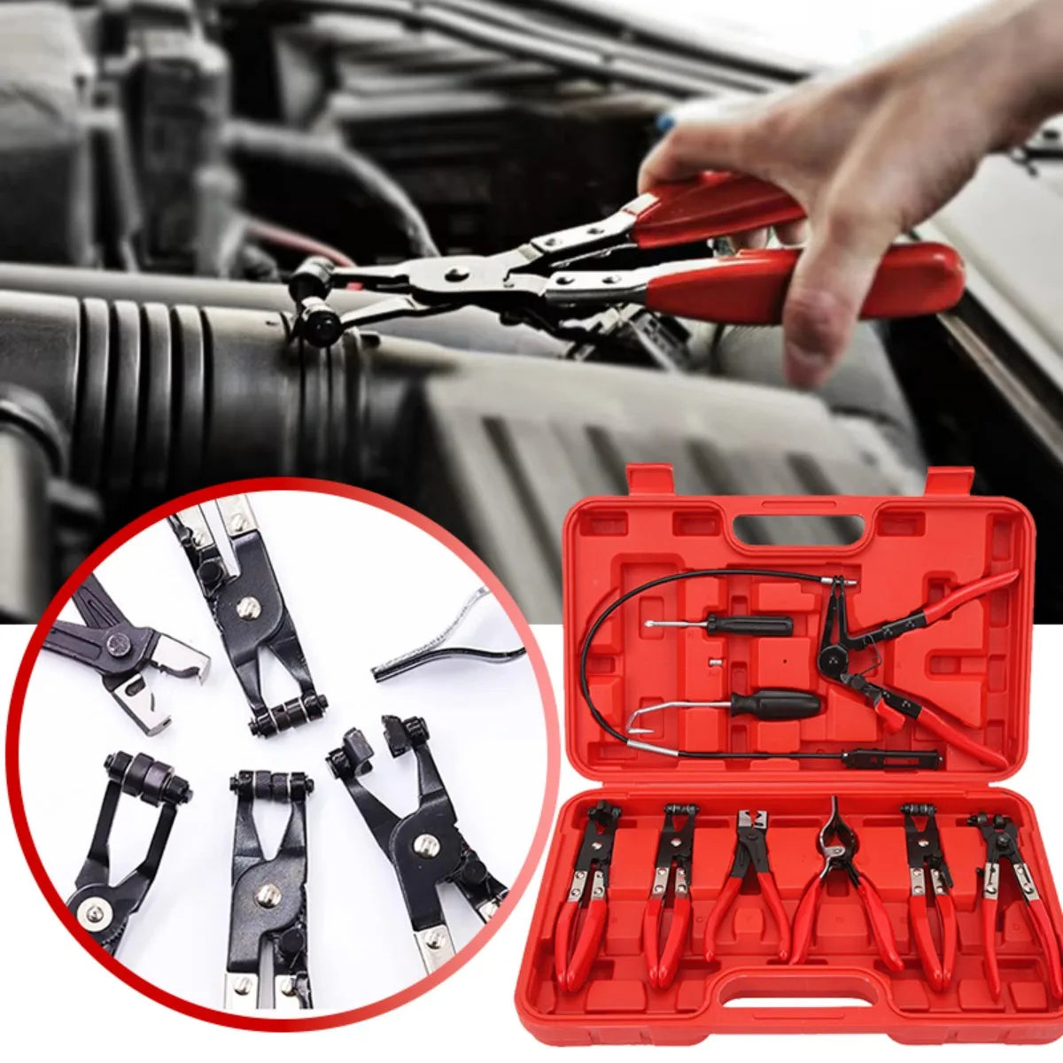 9-piece Hose Clamp Pliers Set