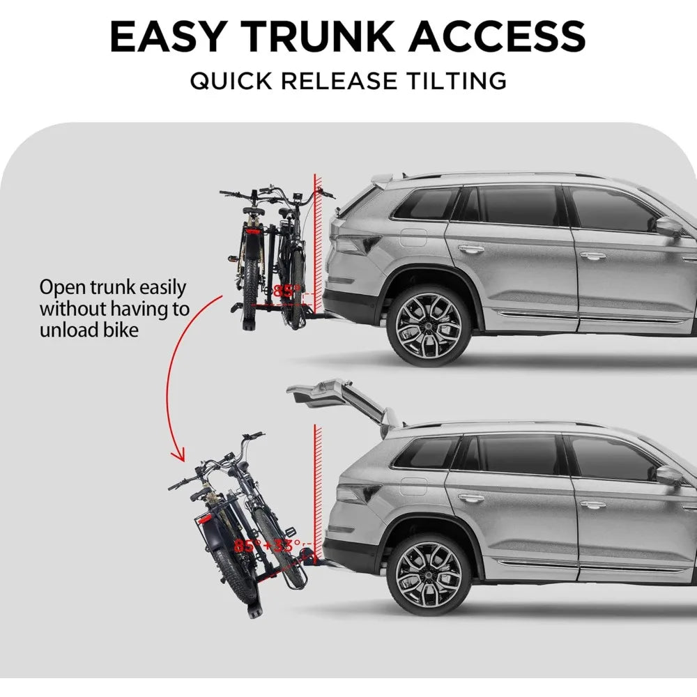 E-Bike Rack with Ramp, Hitch Mount
