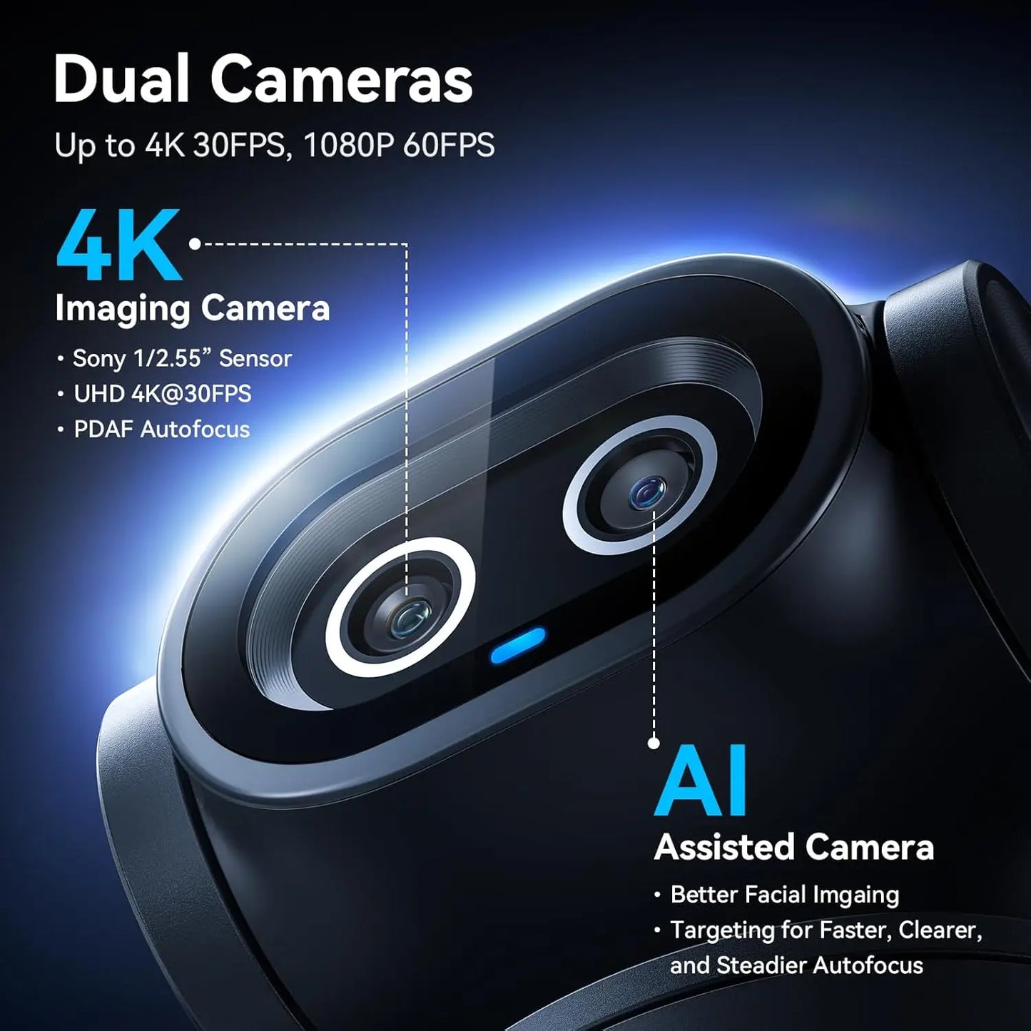 4K AI-Powered PTZ Webcam