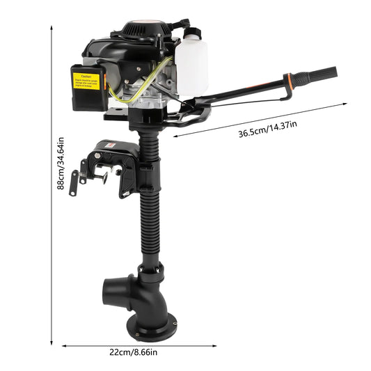 4-Stroke 4HP Outboard Inflatable Boat Motor
