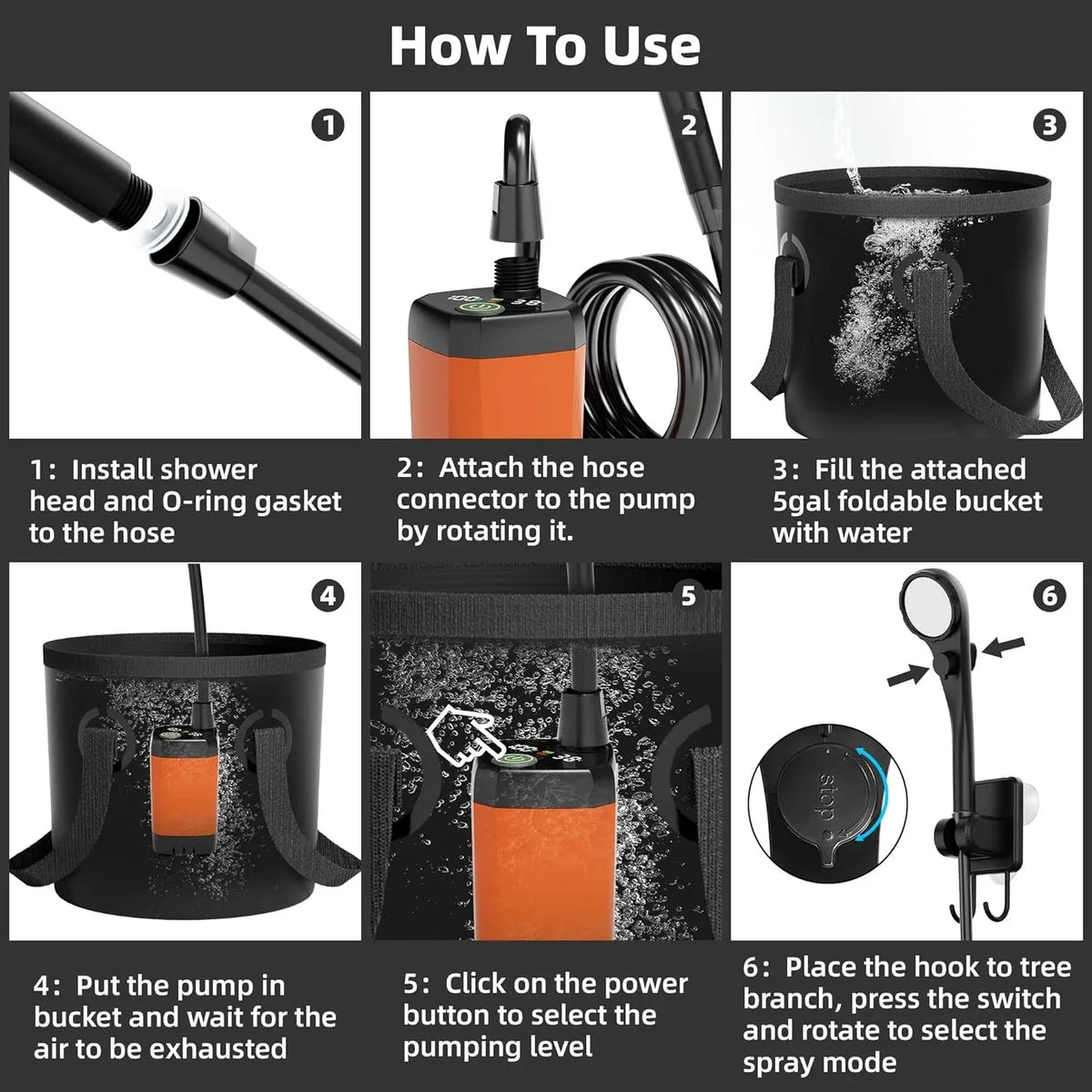 Portable Camping Shower, 5 Gallon