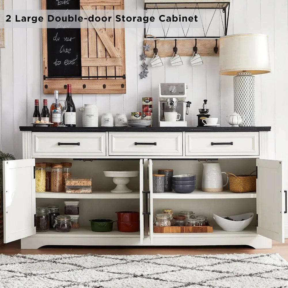 66" Farmhouse Buffet Coffee Bar