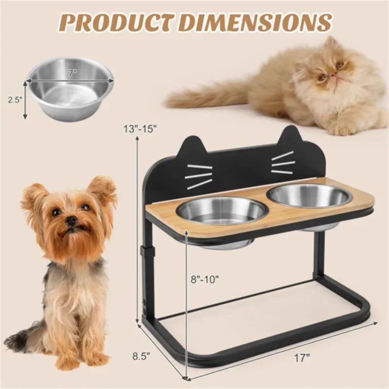 Pet Feeder Adjustable Height