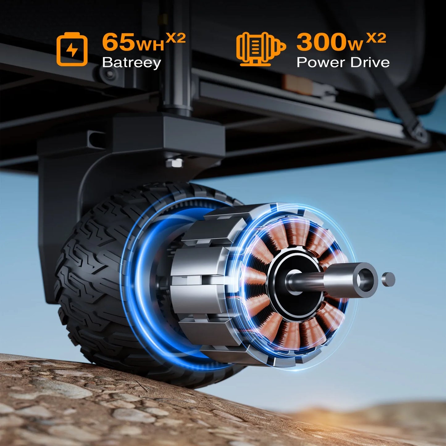 Foldable Electric Utility Wagon  All-Terrain Wheels