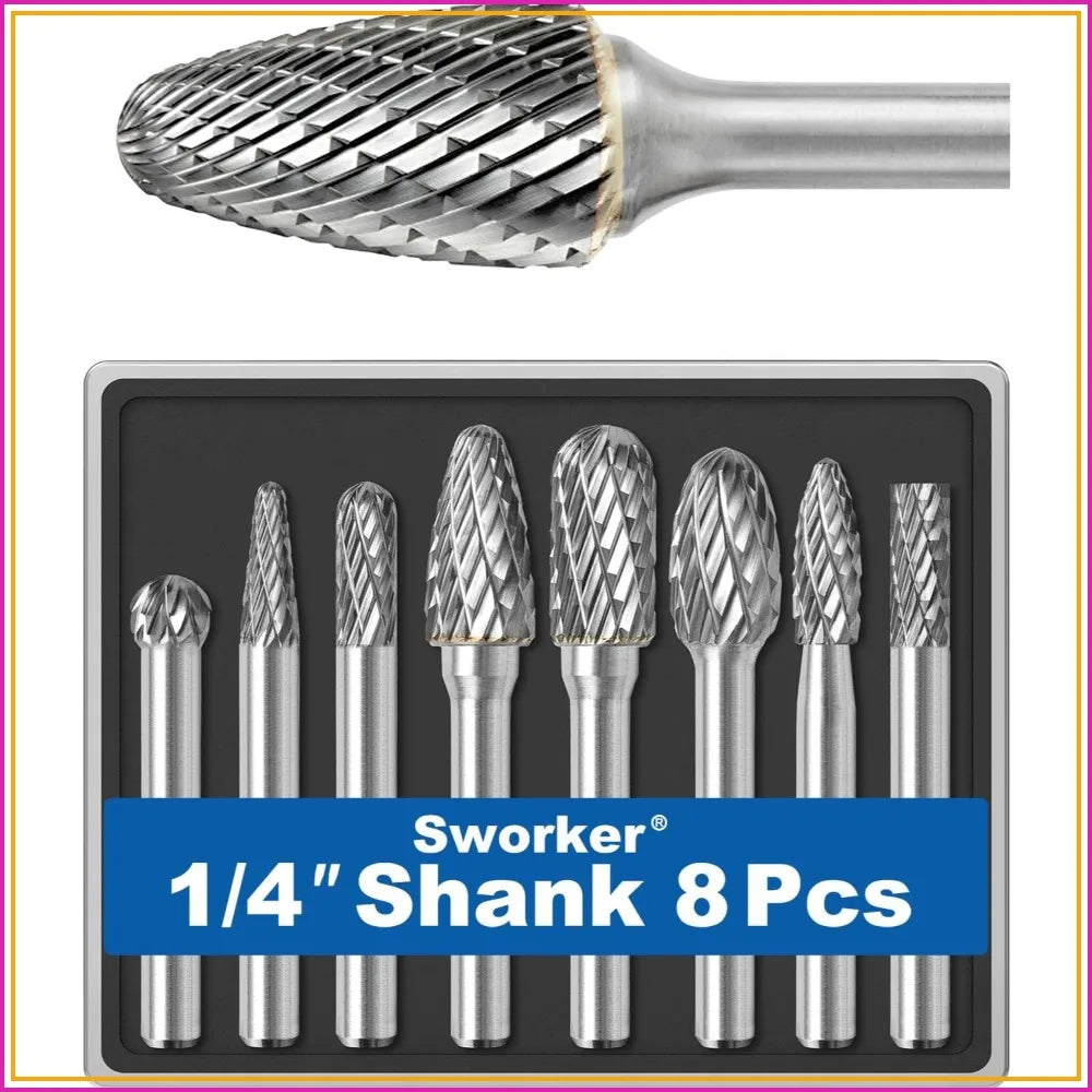 Carbide Burr Set 1/4 Shank