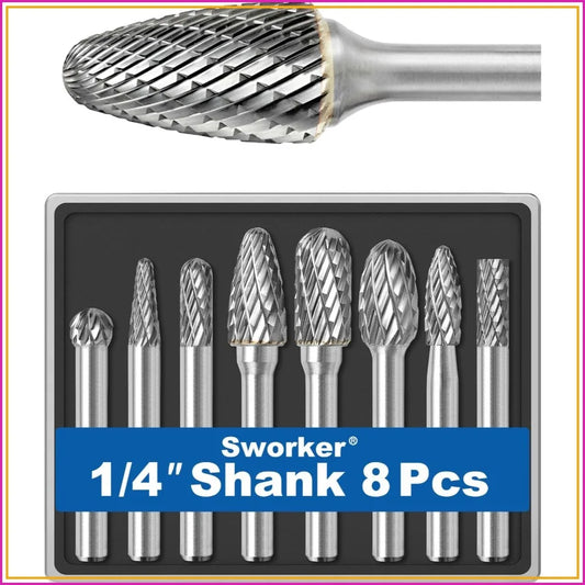 Carbide Burr Set 1/4 Shank