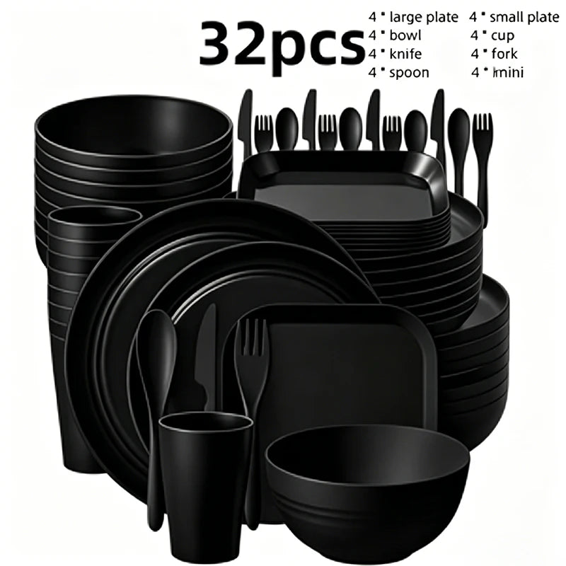 Wheat Straw Cutlery Set For Camping Picnic
