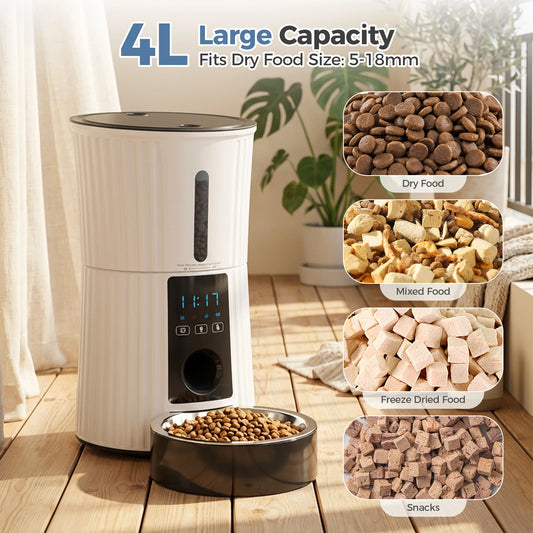4L Automatic Cat Feeder WiFi Timed