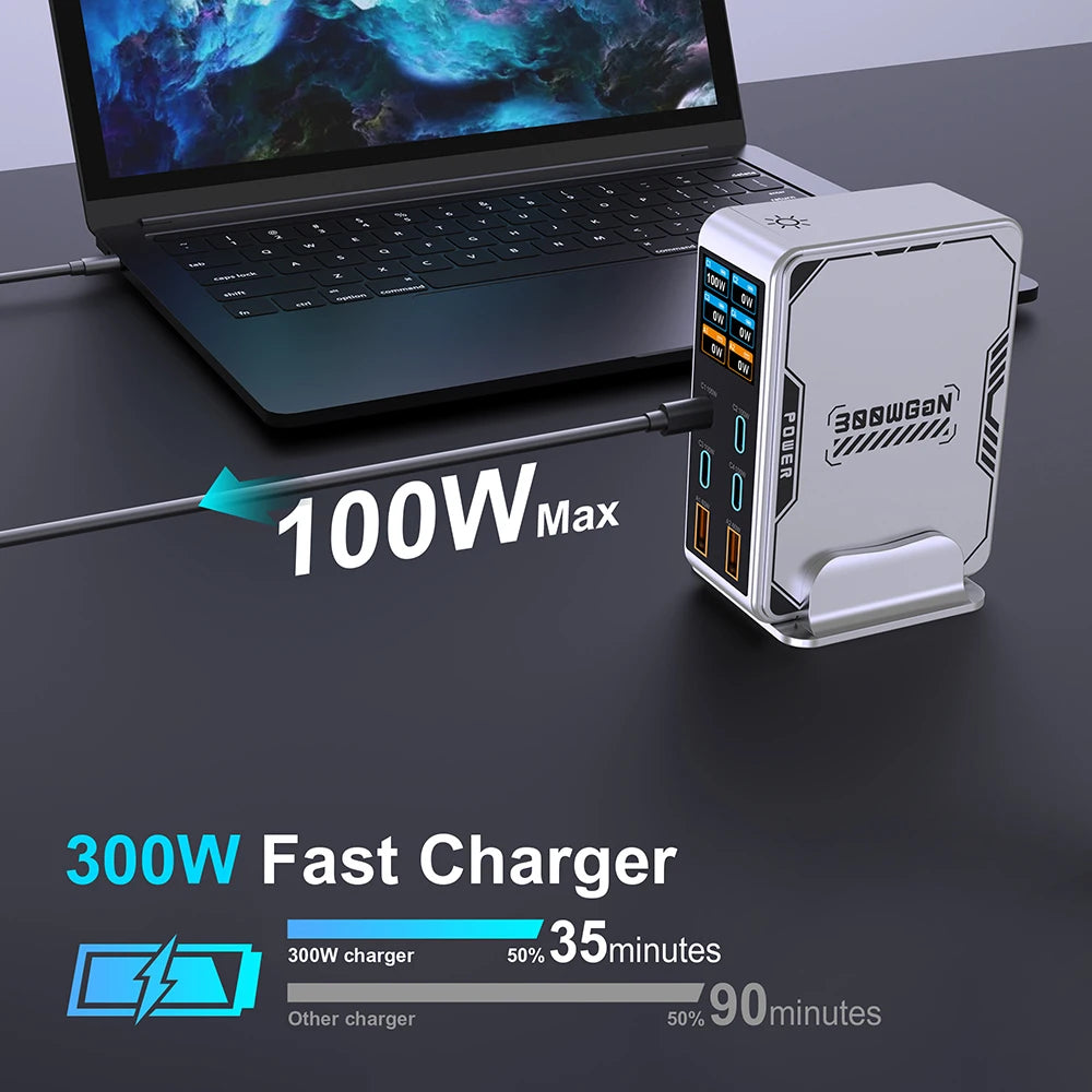 6 Ports USB Charging Station,GaN