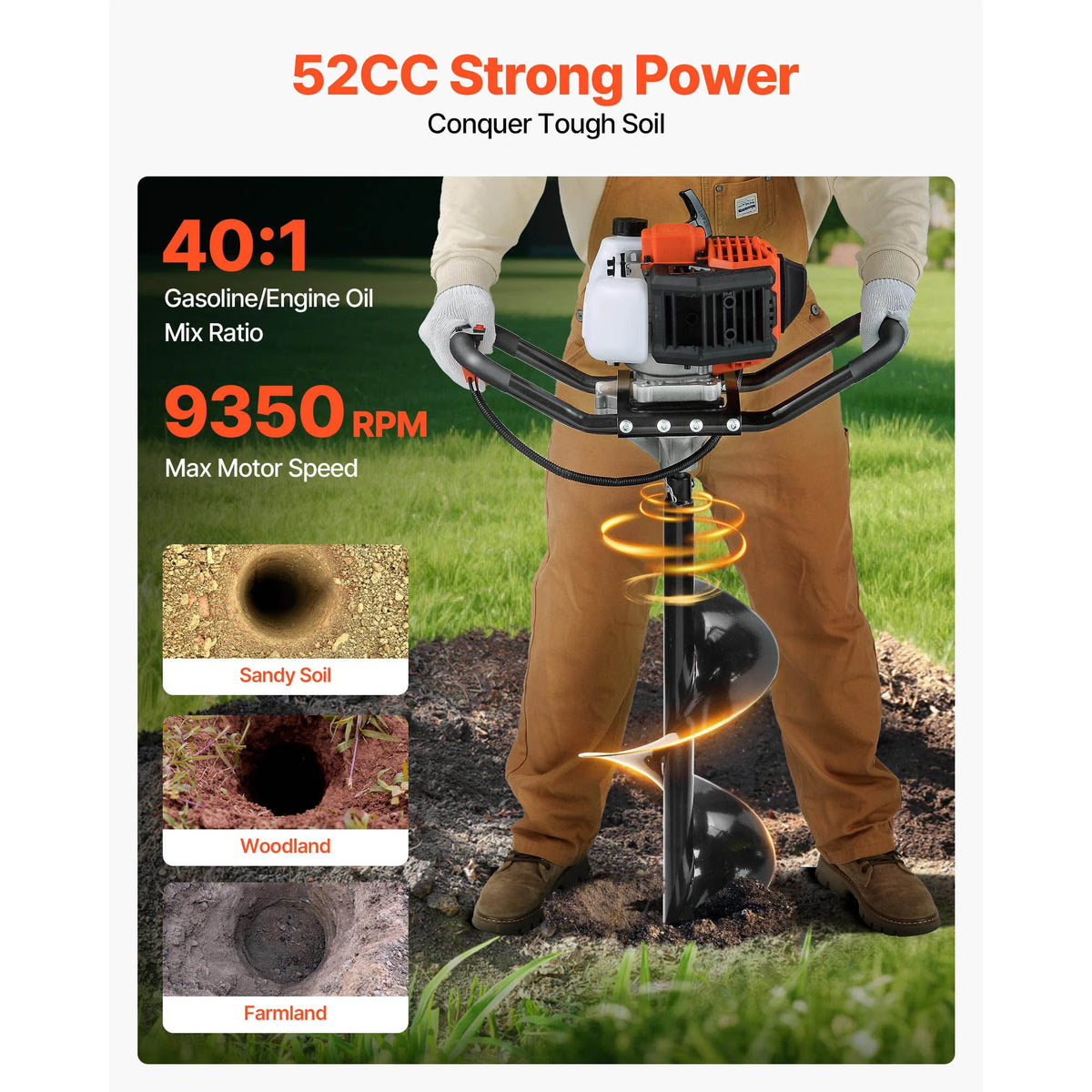 Gas Powered Post Hole Digger