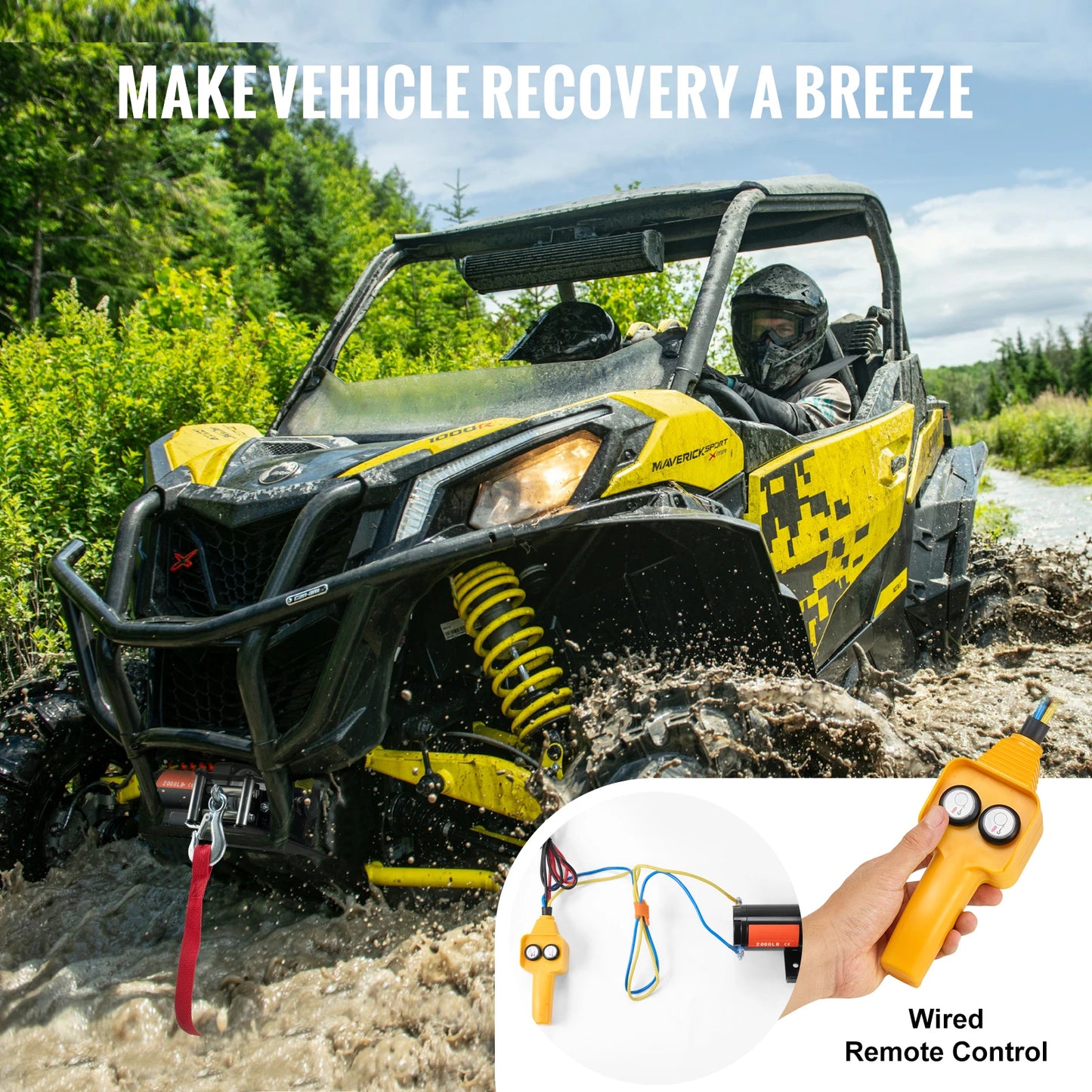 2000lbs Electric Winch