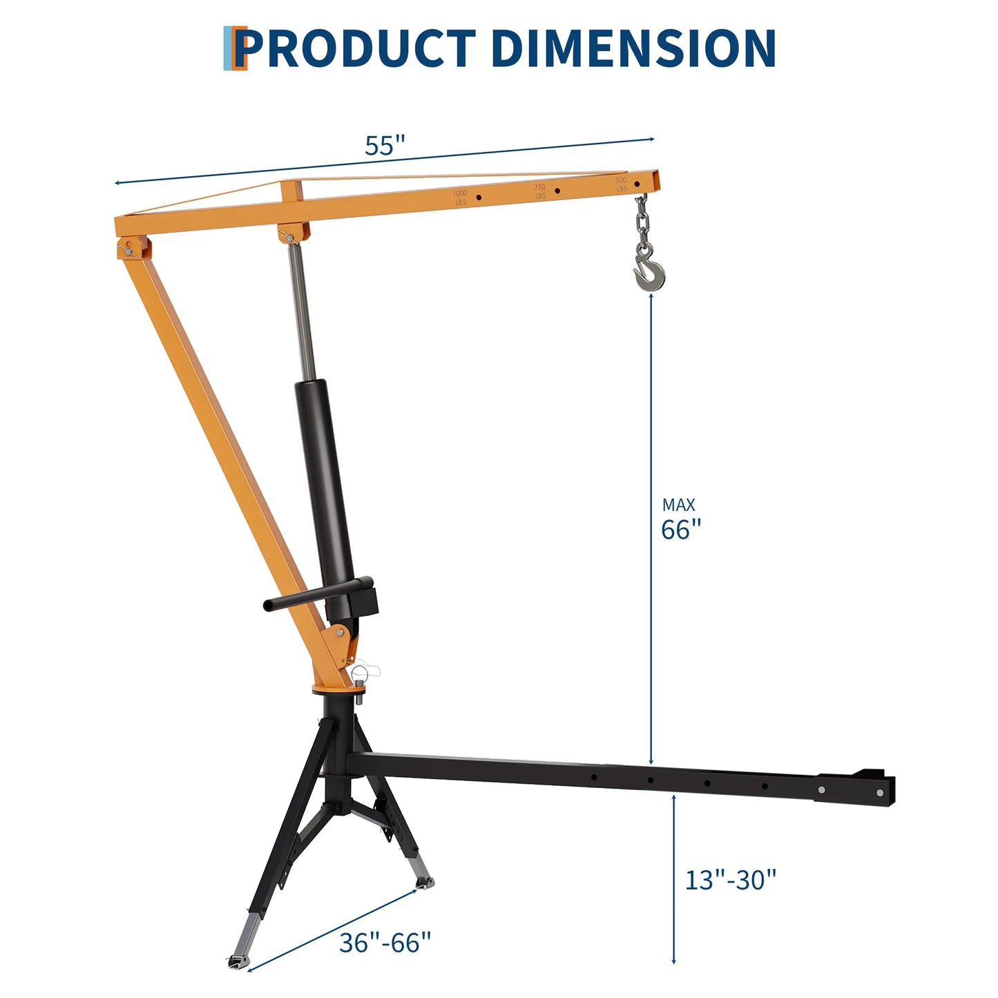 1000 Lbs Truck Crane Hydraulic