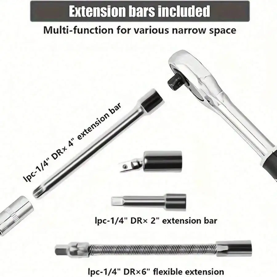 46-Piece Mechanic Tool Set 1/4-Inch Drive