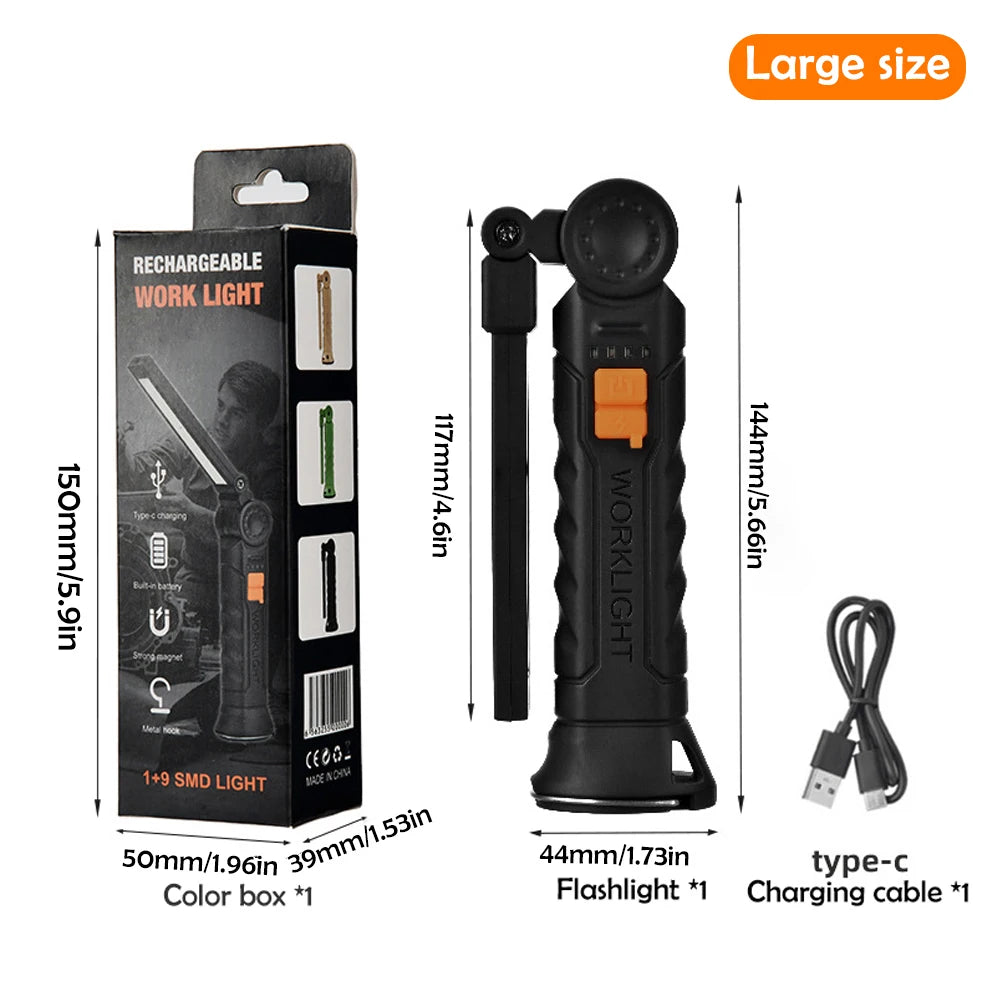 Folding Work Light Rechargeable Magnetic