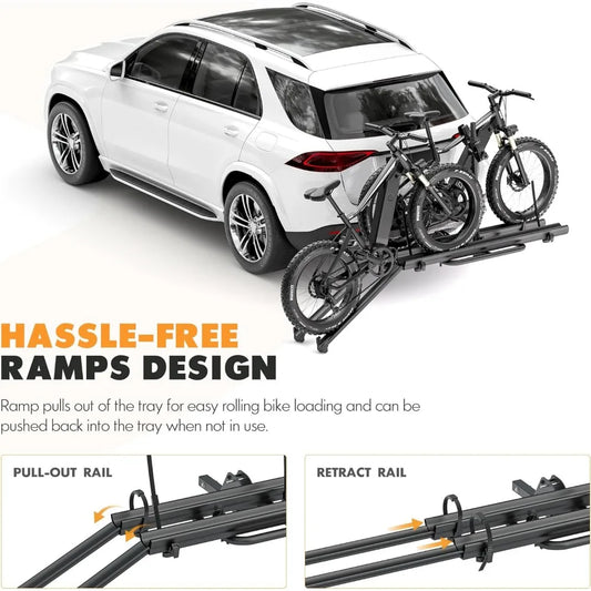 2 EBike Rack With Ramp, 200 Lbs Max