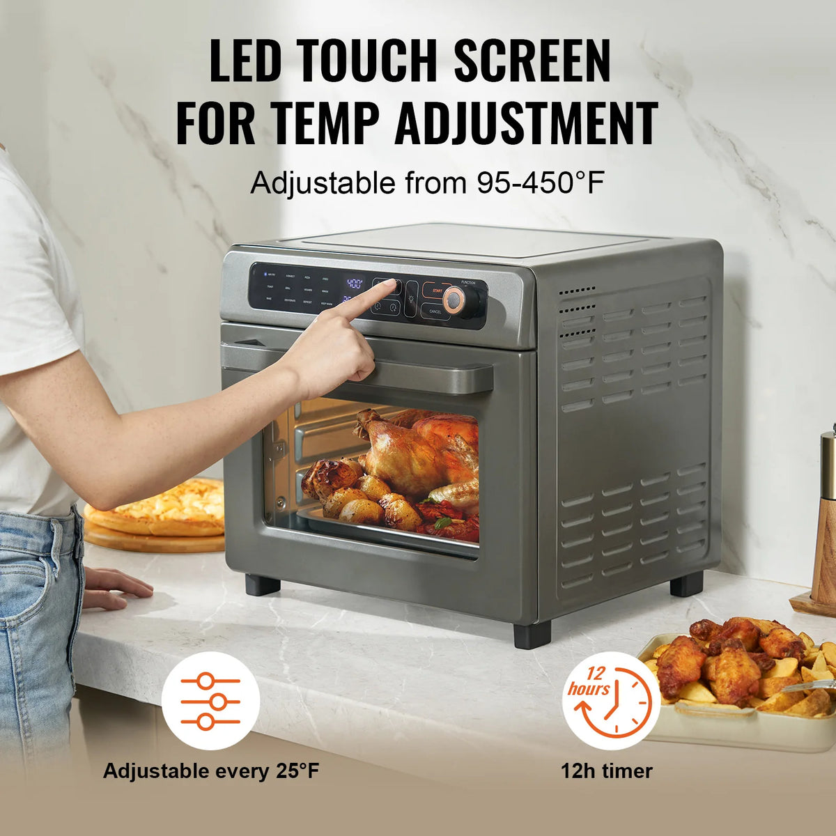 Air Fryer Toaster  Convection Oven 1700W