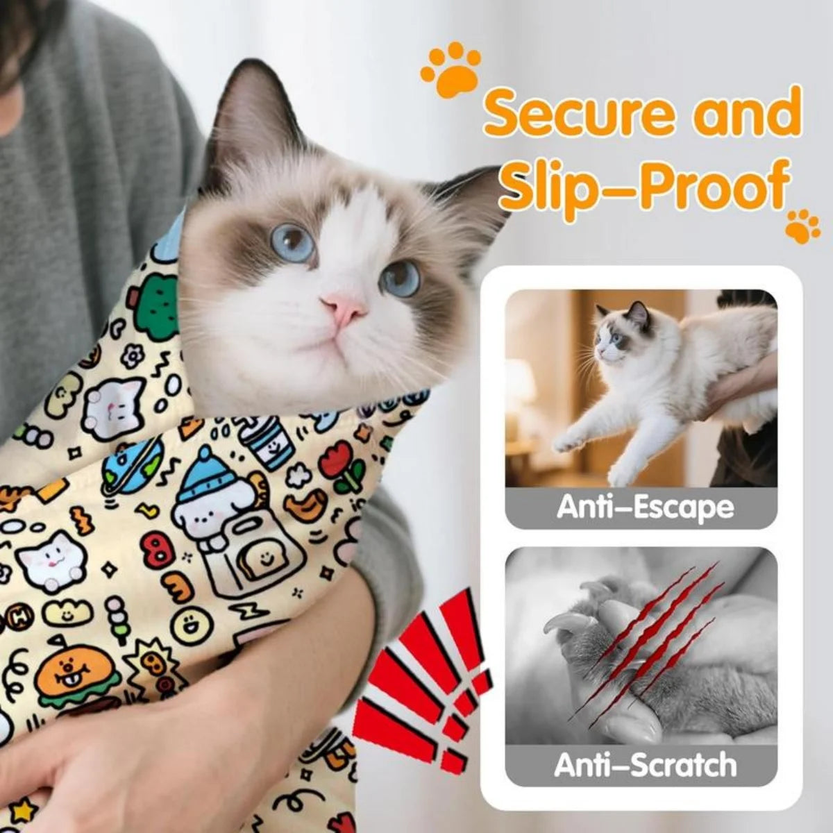 Cat Grooming Wrap Anti Bite Anti Scratch