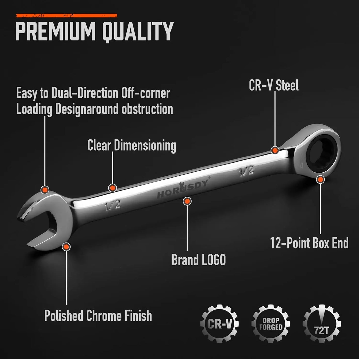 24-Piece Ratcheting Wrench Set, Metric & SAE