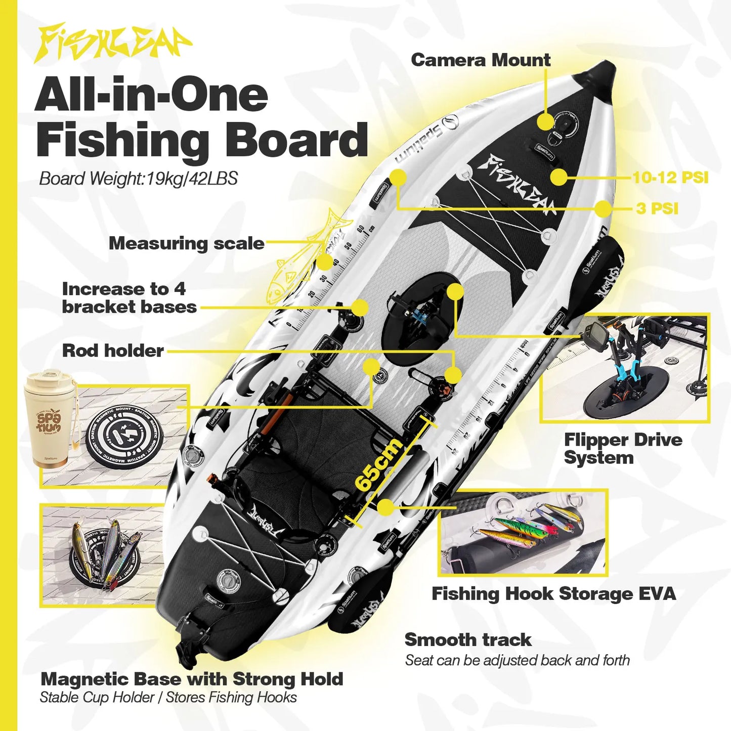 Pedal Drive Fishing Inflatable Kayak