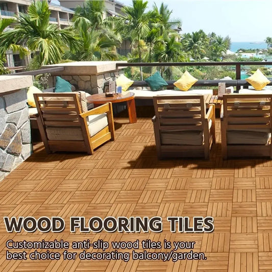 27PCS Interlocking Patio Deck Tiles