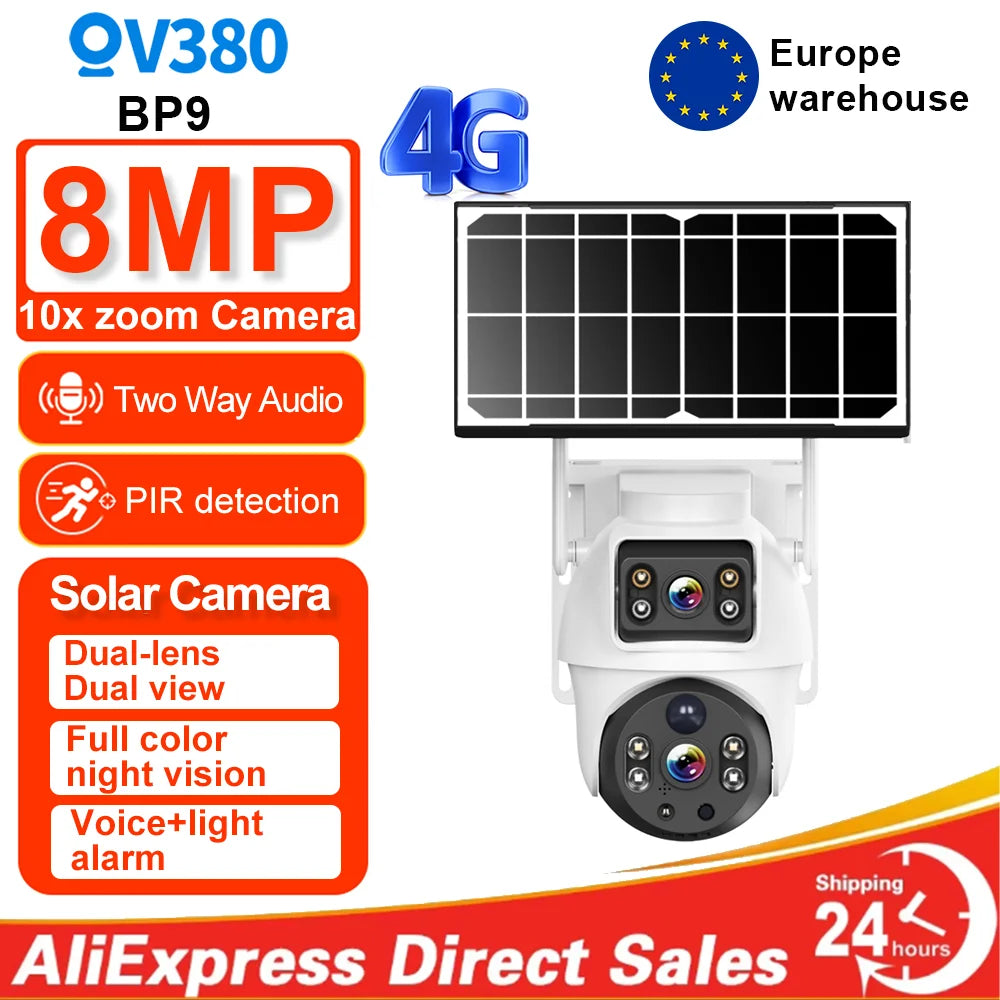 8MP 4K Wireless Solar Camera