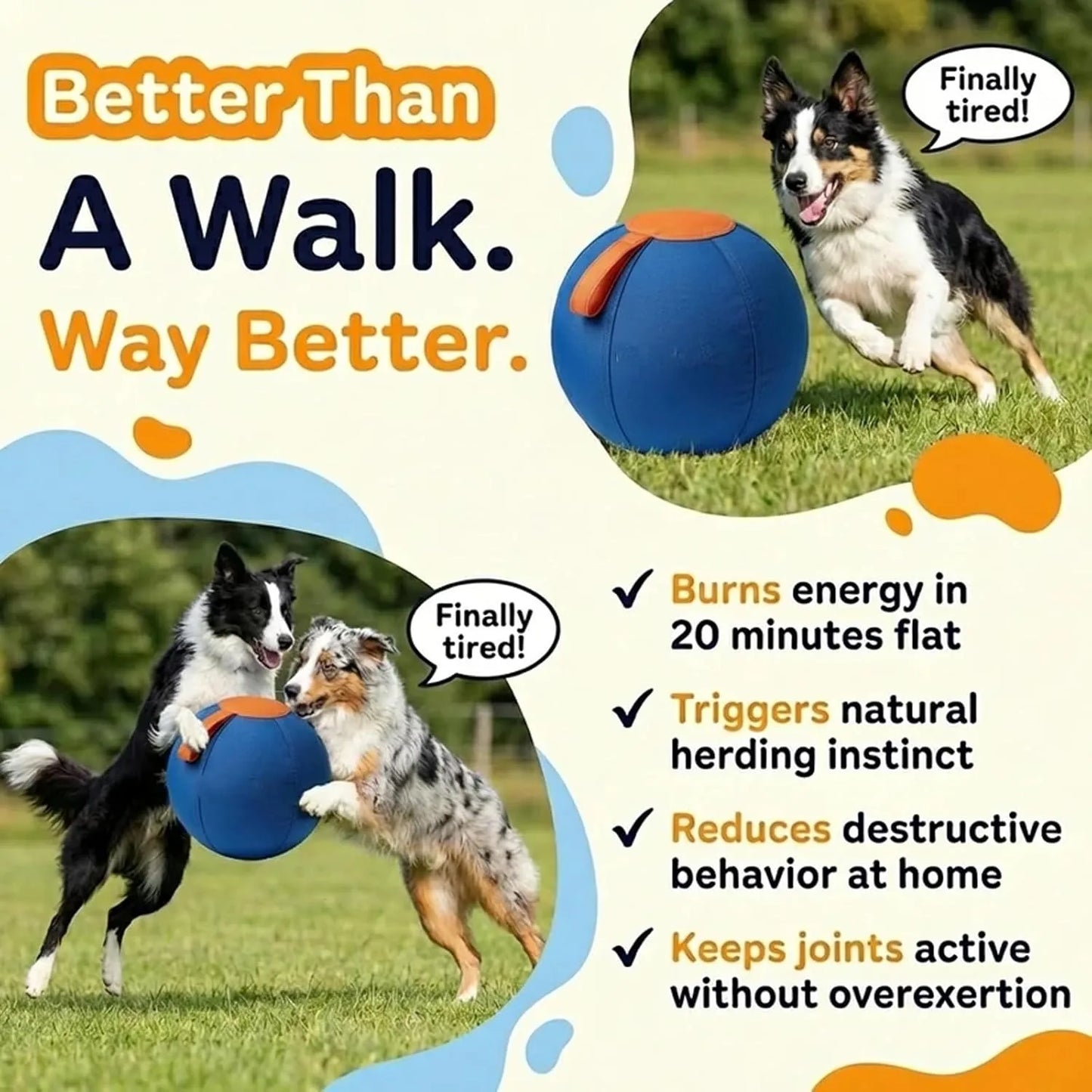 Herding Ball for Dogs,  Tear-Resistant