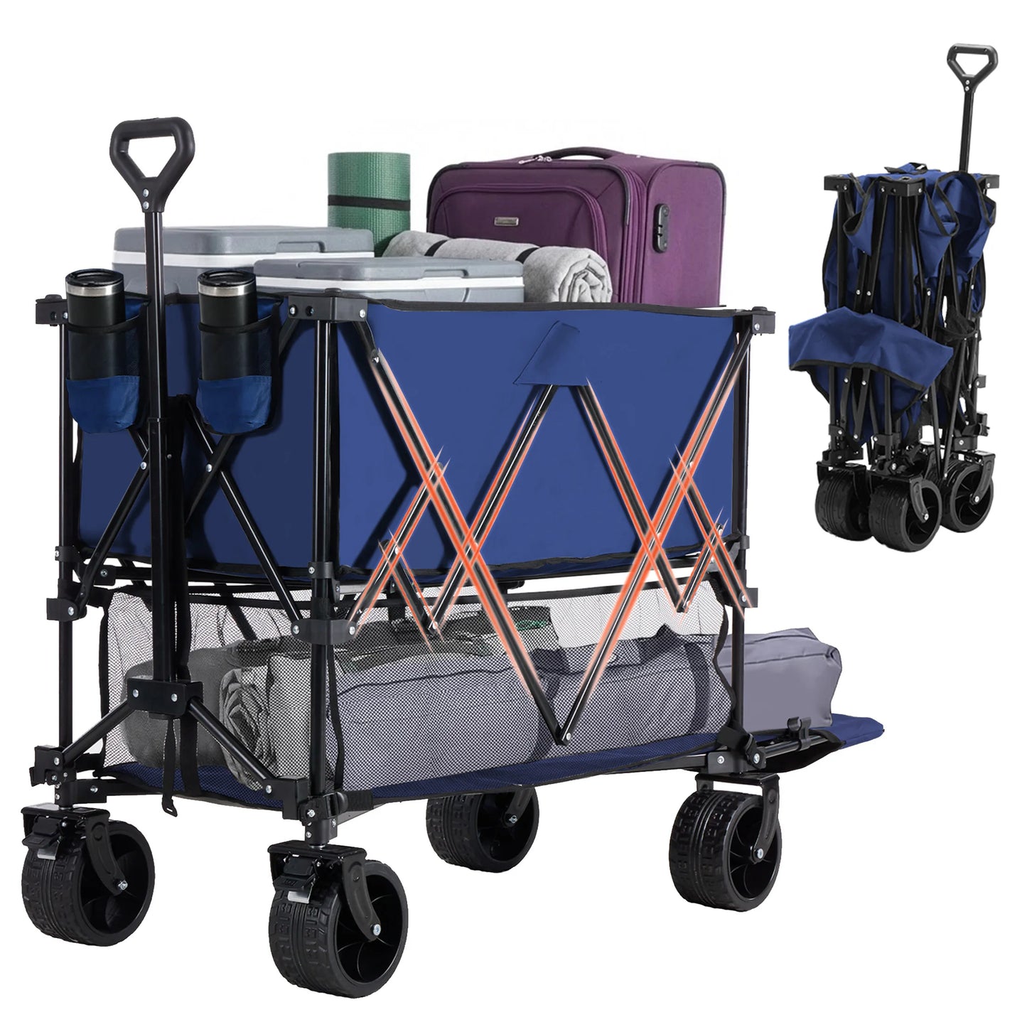 Double Decker Wagons Cart 440 lbs