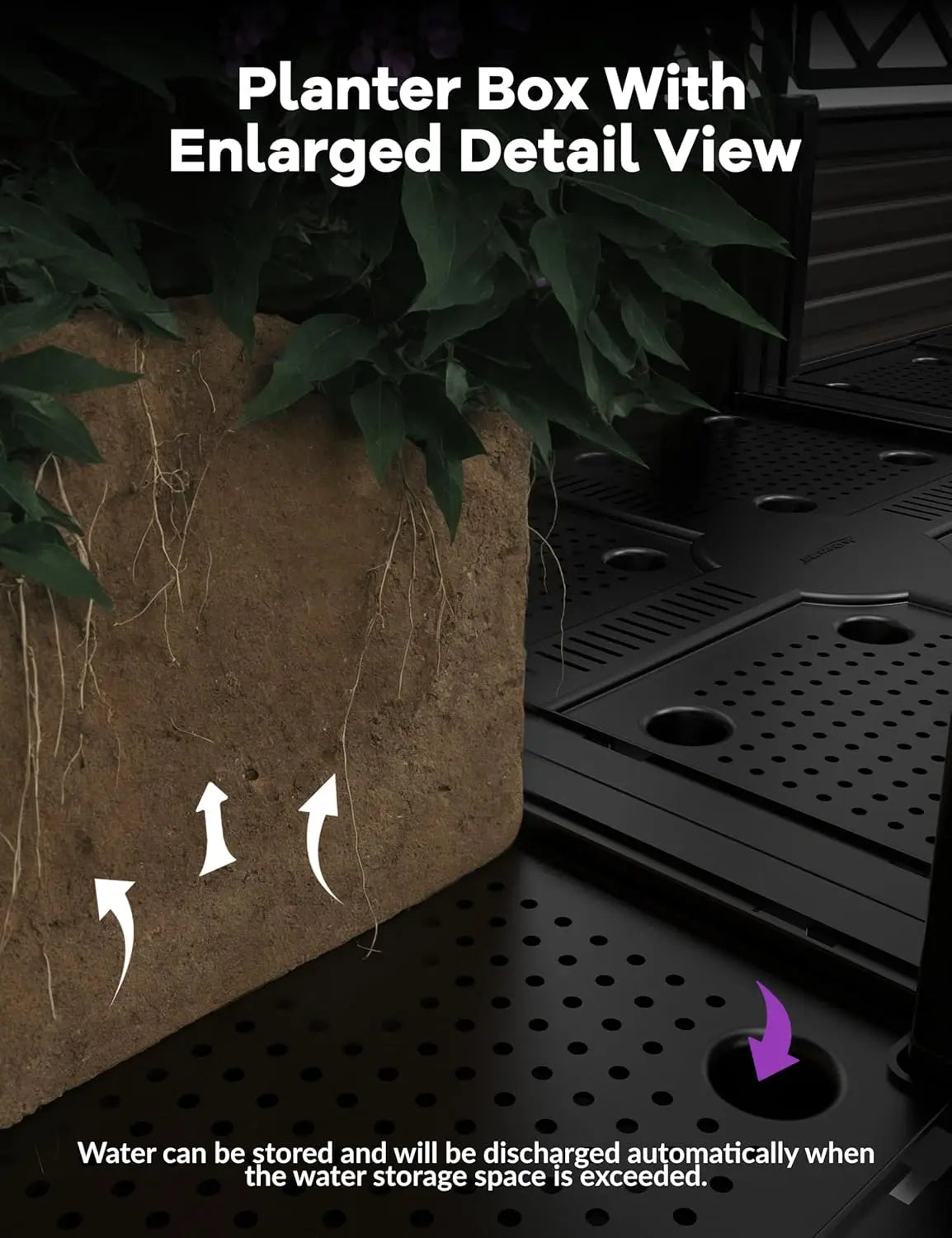 Plant Box with Metal Trellis