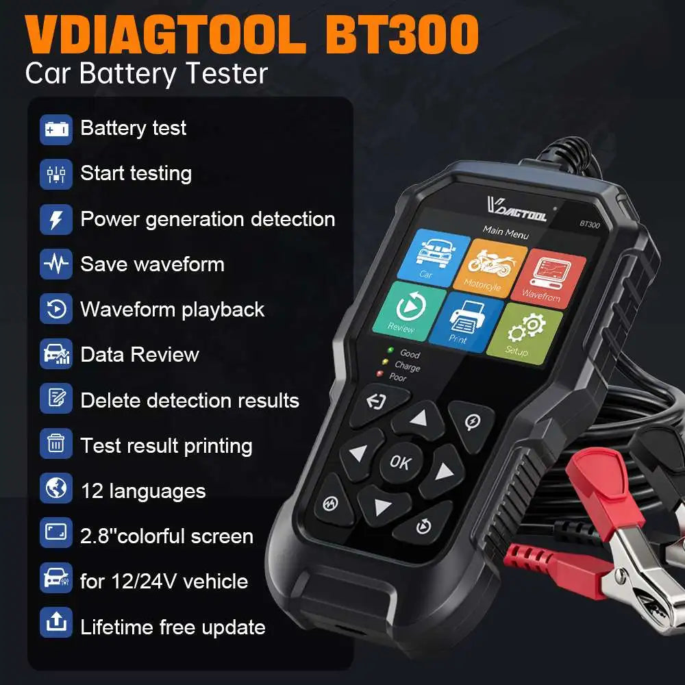 Car Battery Tester 6V 12V